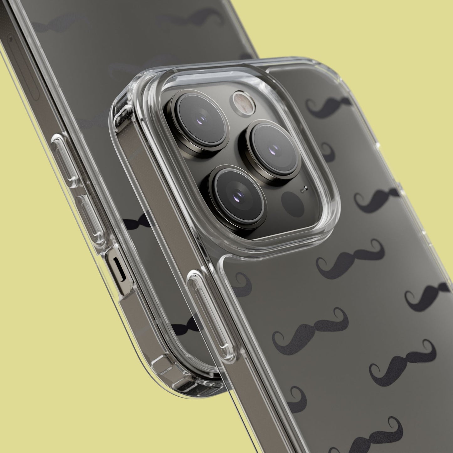 Funny Mustache Clear Phone Case