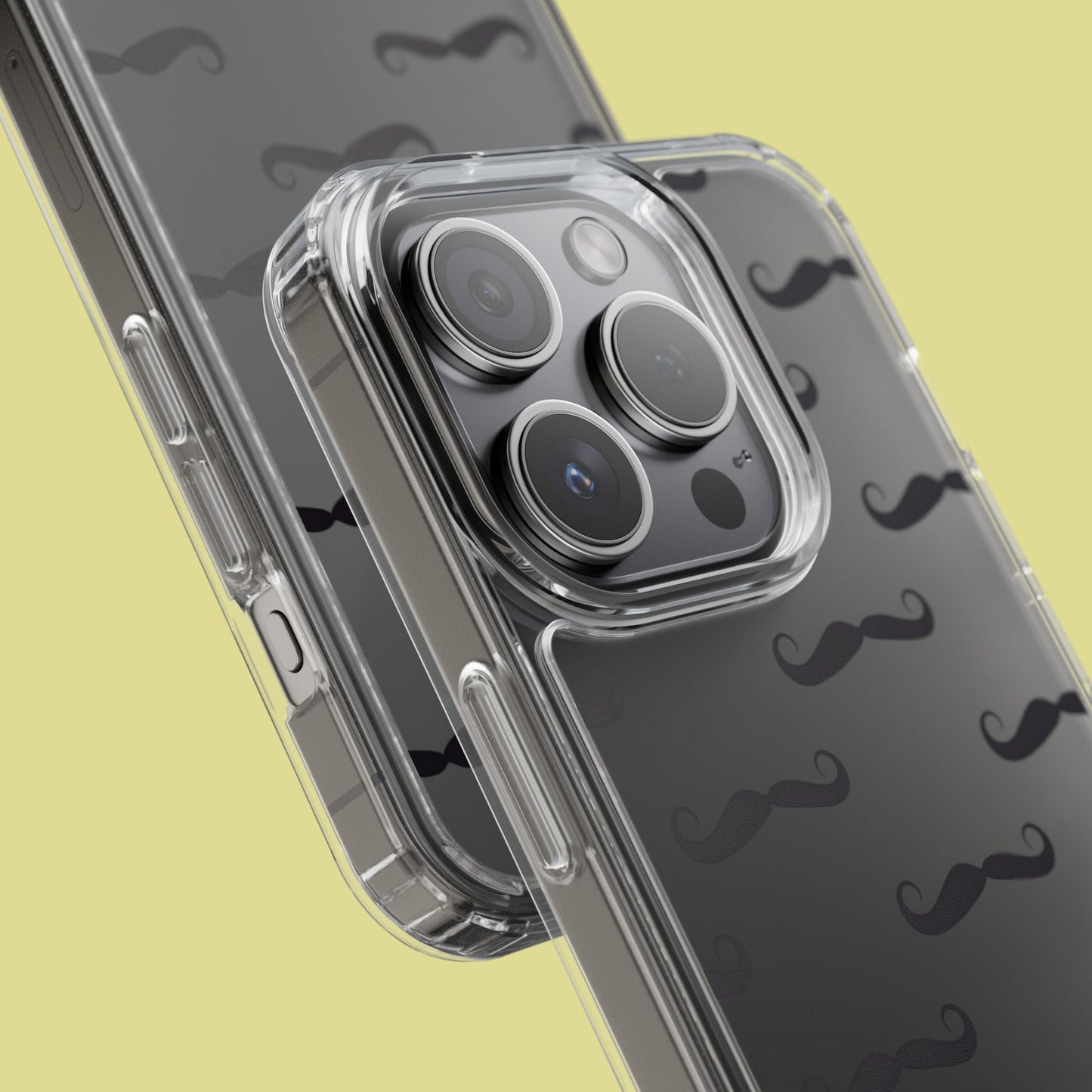 Funny Mustache Clear Phone Case