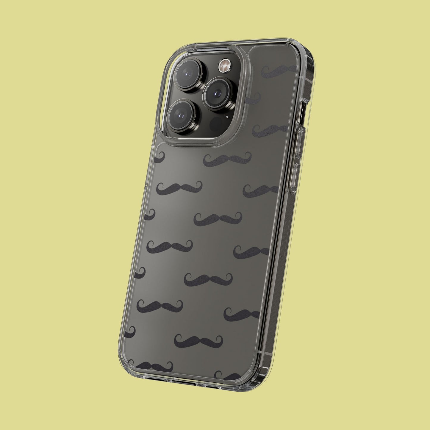 Funny Mustache Clear Phone Case