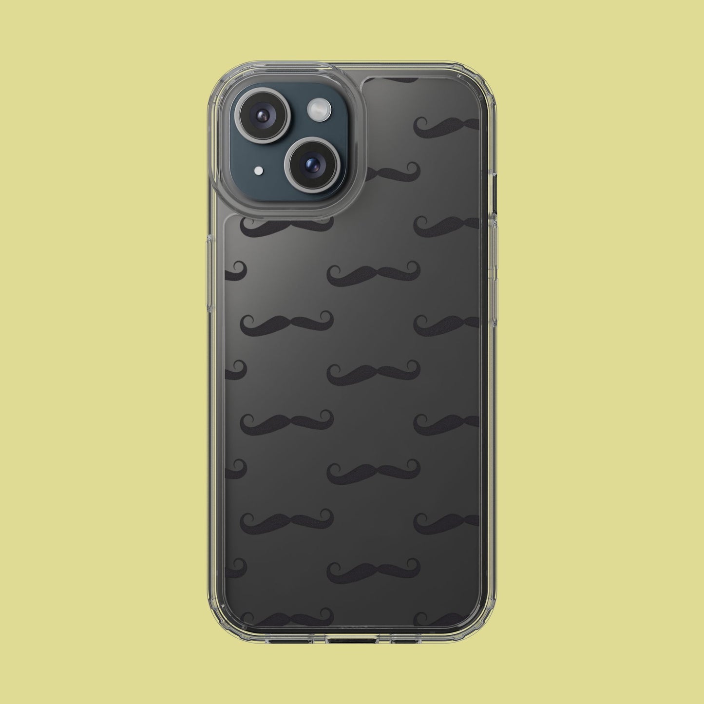 Funny Mustache Clear Phone Case
