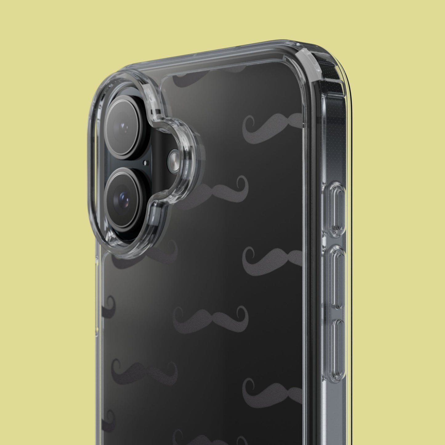 Funny Mustache Clear Phone Case