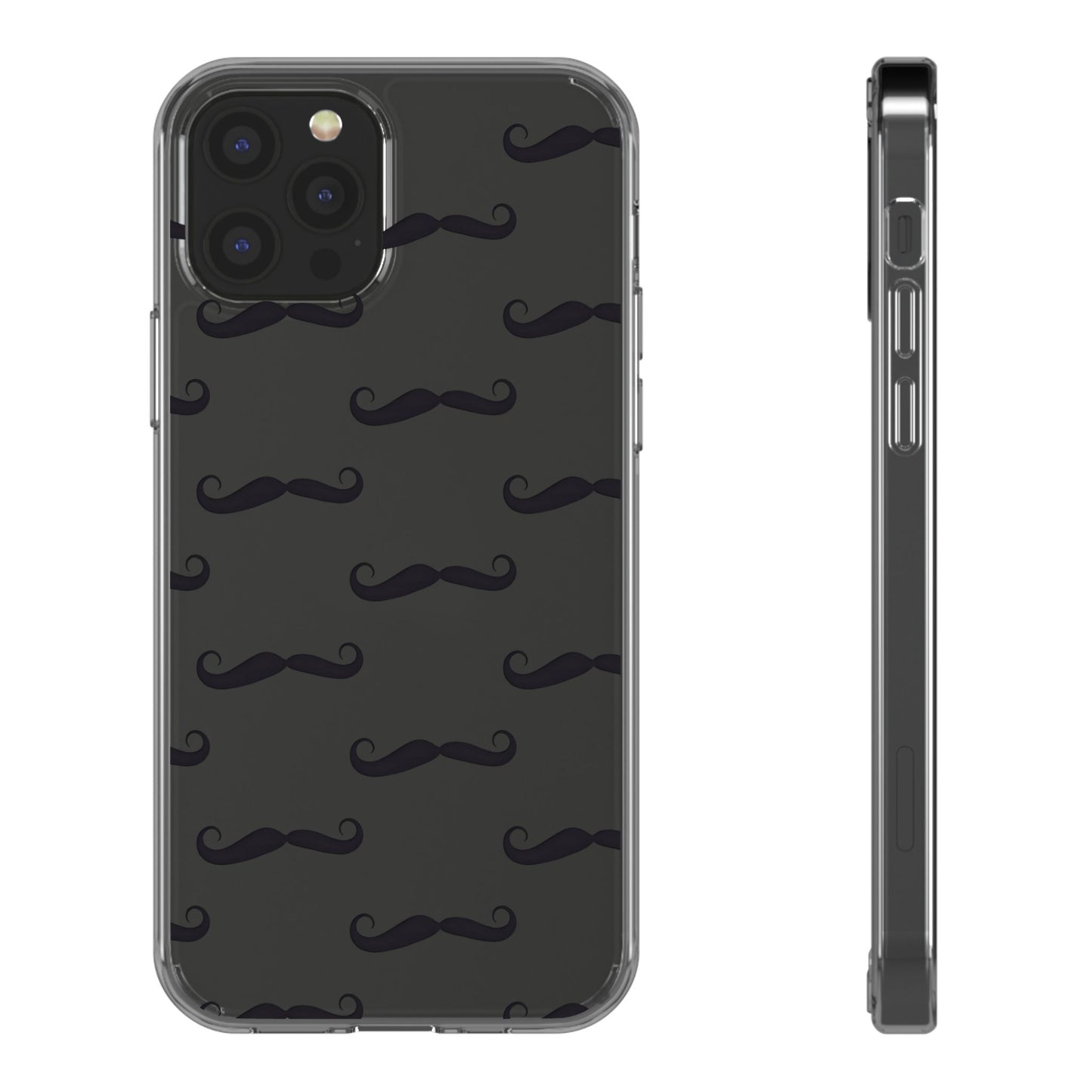Funny Mustache Clear Phone Case