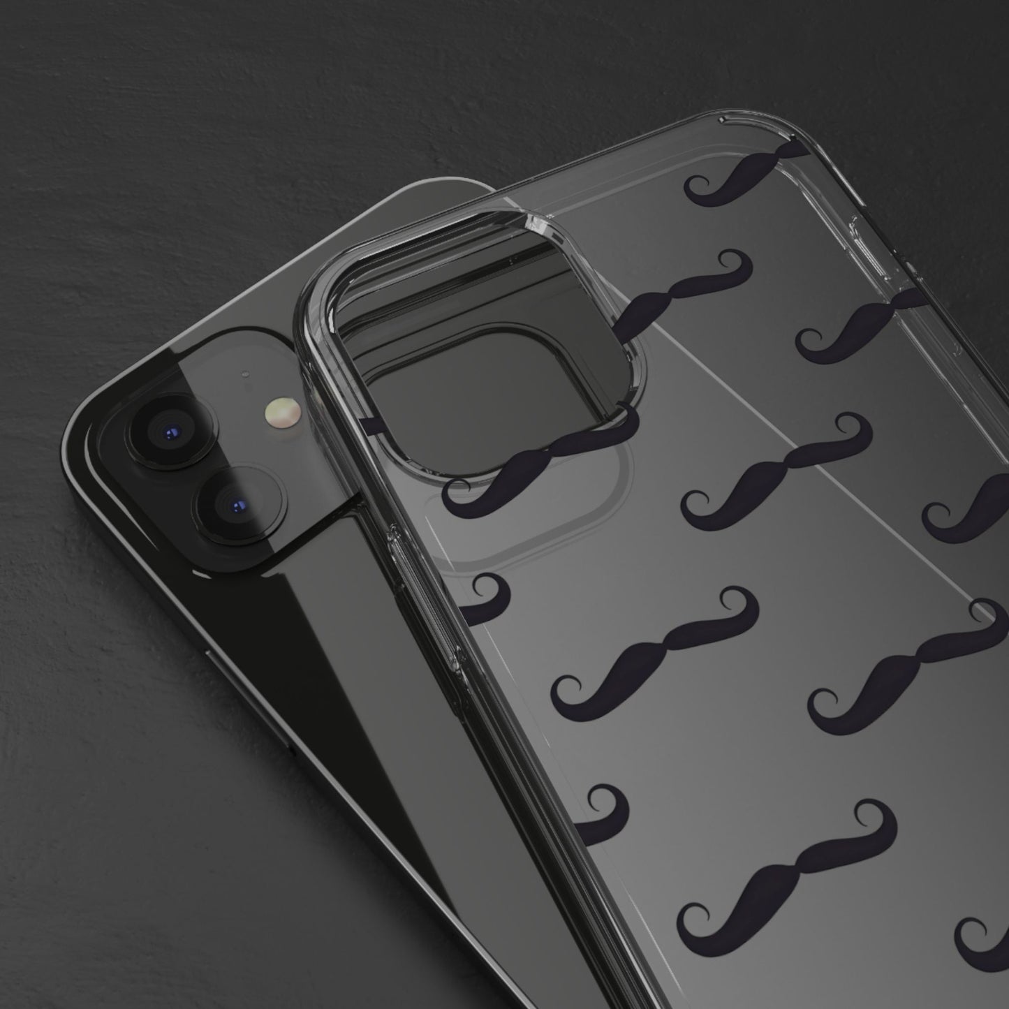 Funny Mustache Clear Phone Case