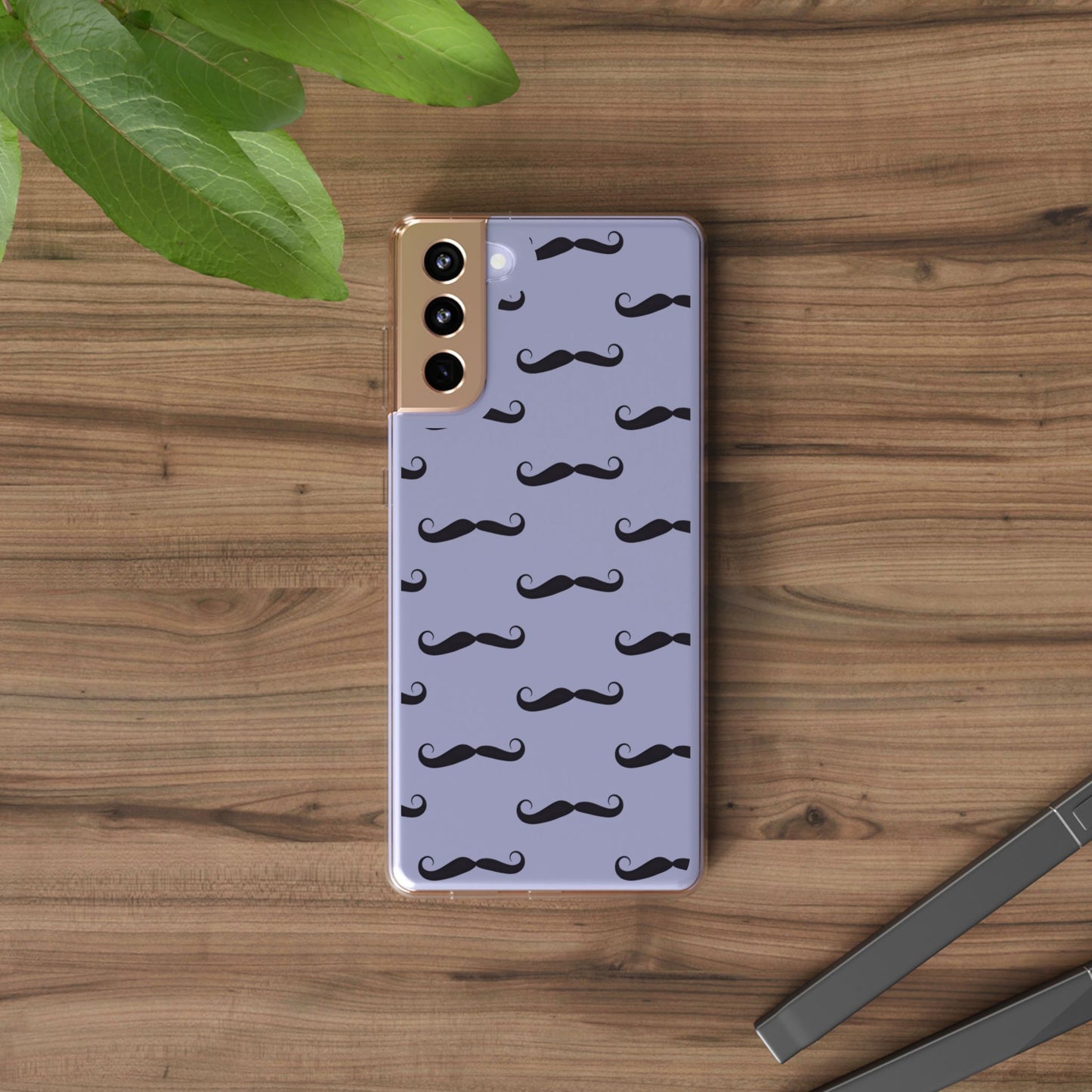 Funny Mustache Clear Phone Case