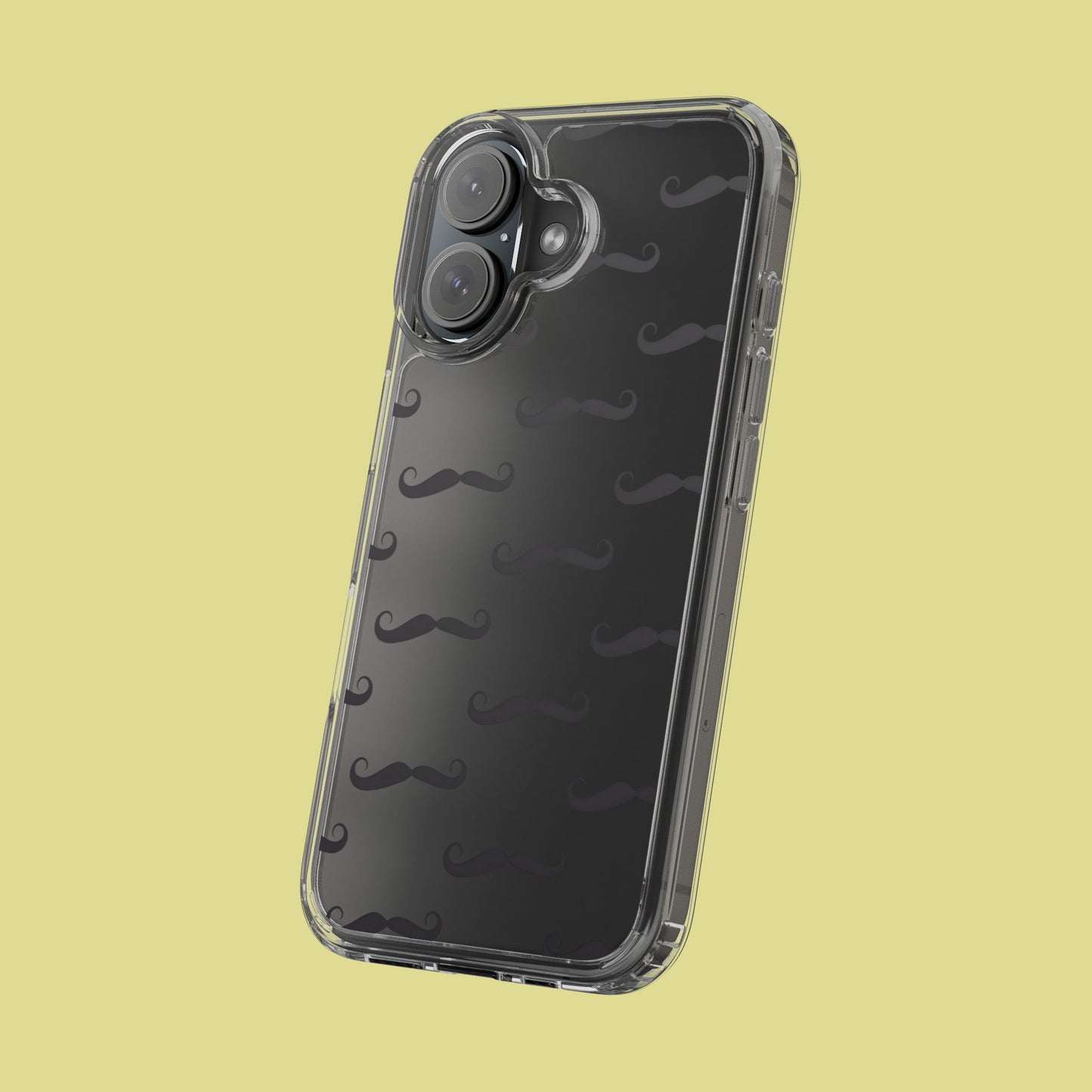 Funny Mustache Clear Phone Case
