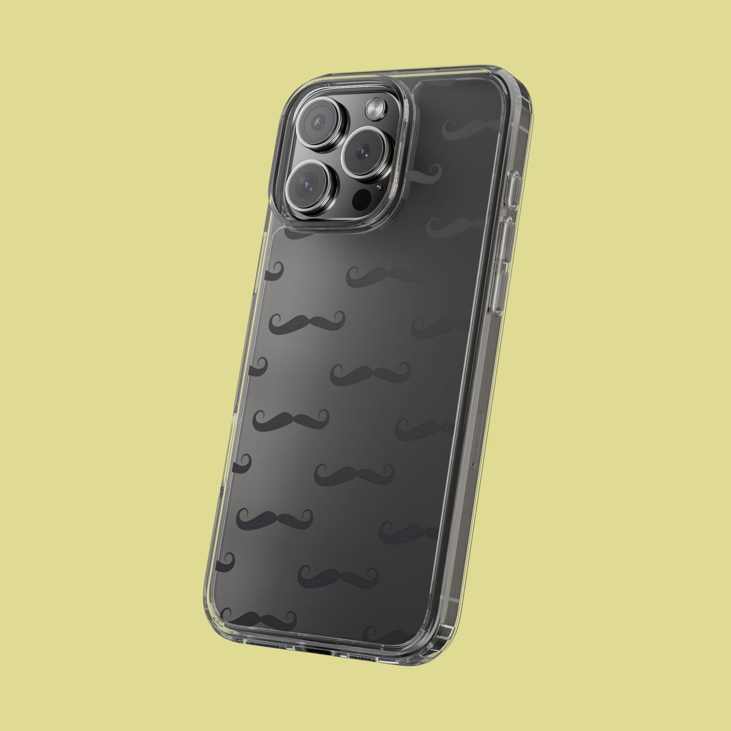 Funny Mustache Clear Phone Case
