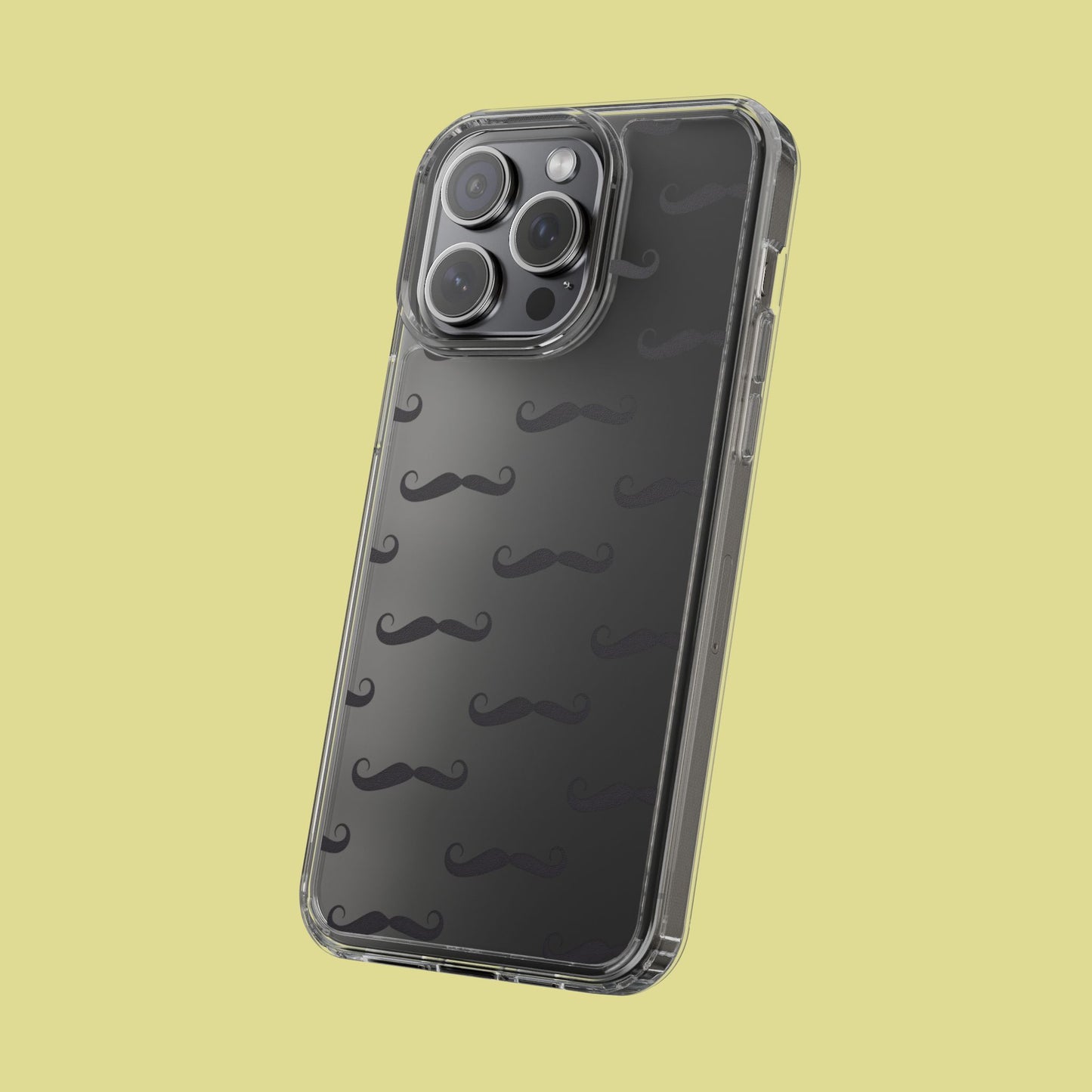 Funny Mustache Clear Phone Case