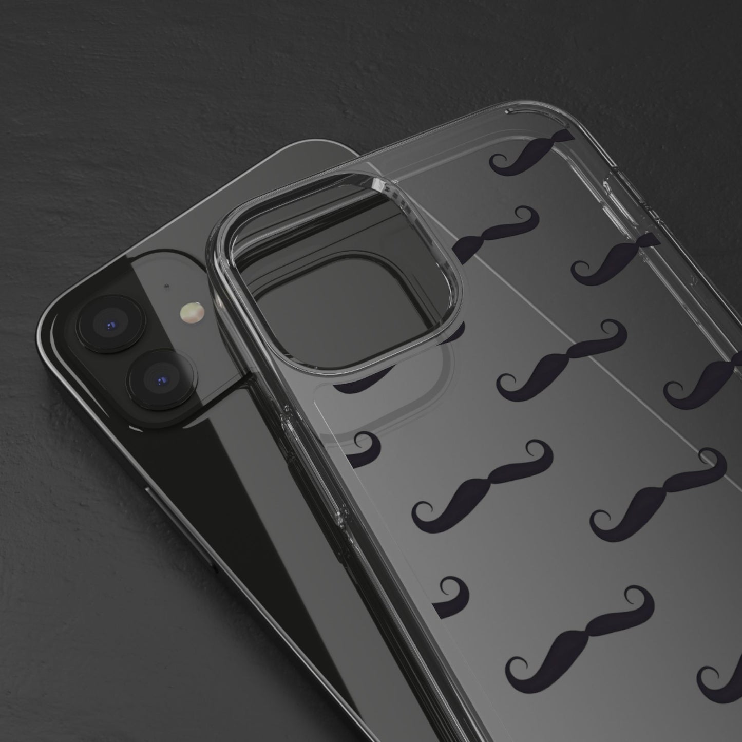 Funny Mustache Clear Phone Case
