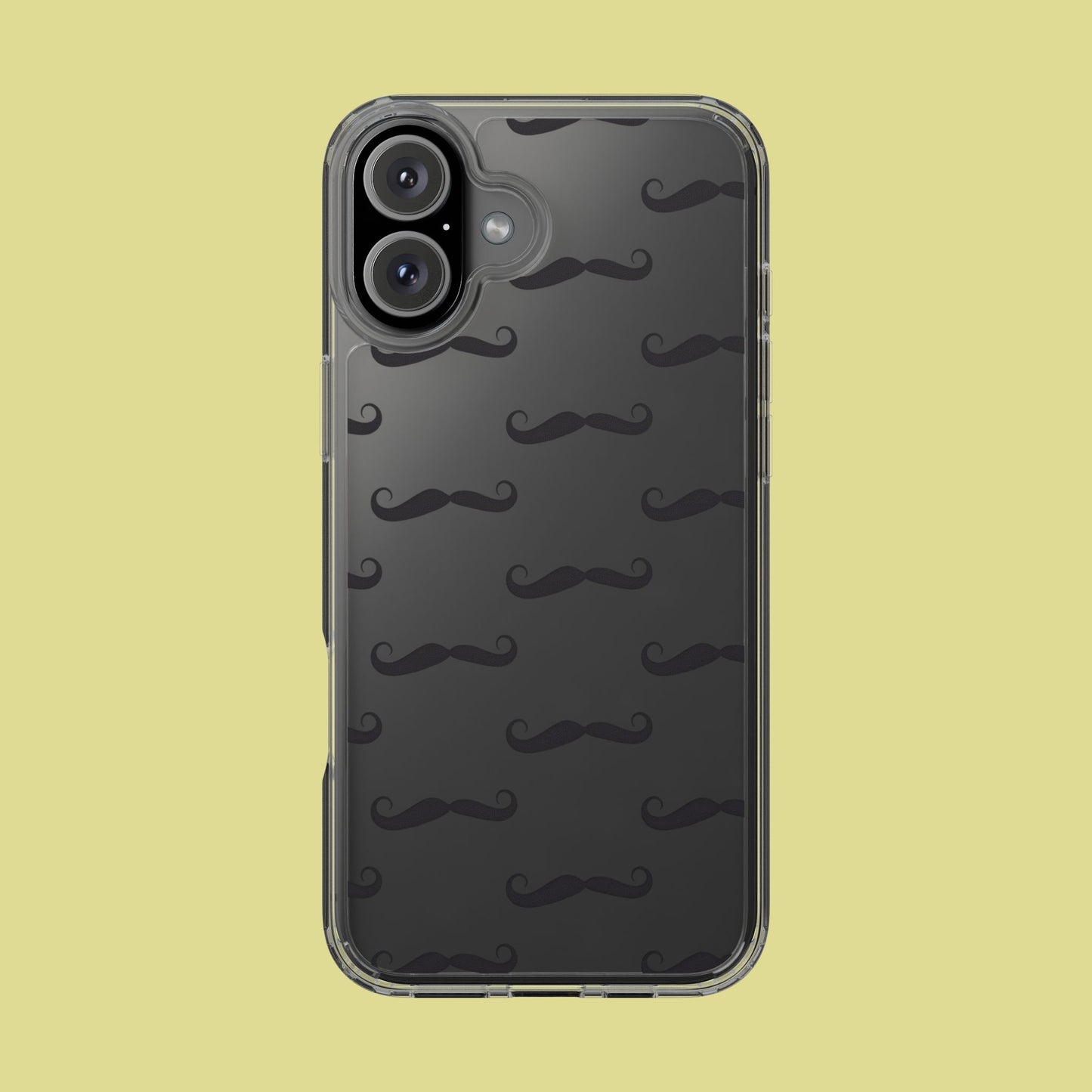 Funny Mustache Clear Phone Case