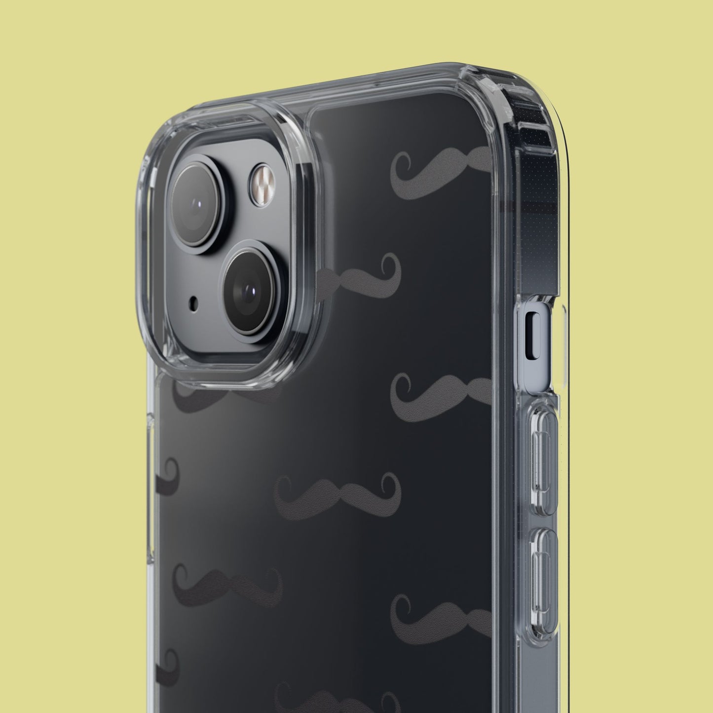 Funny Mustache Clear Phone Case