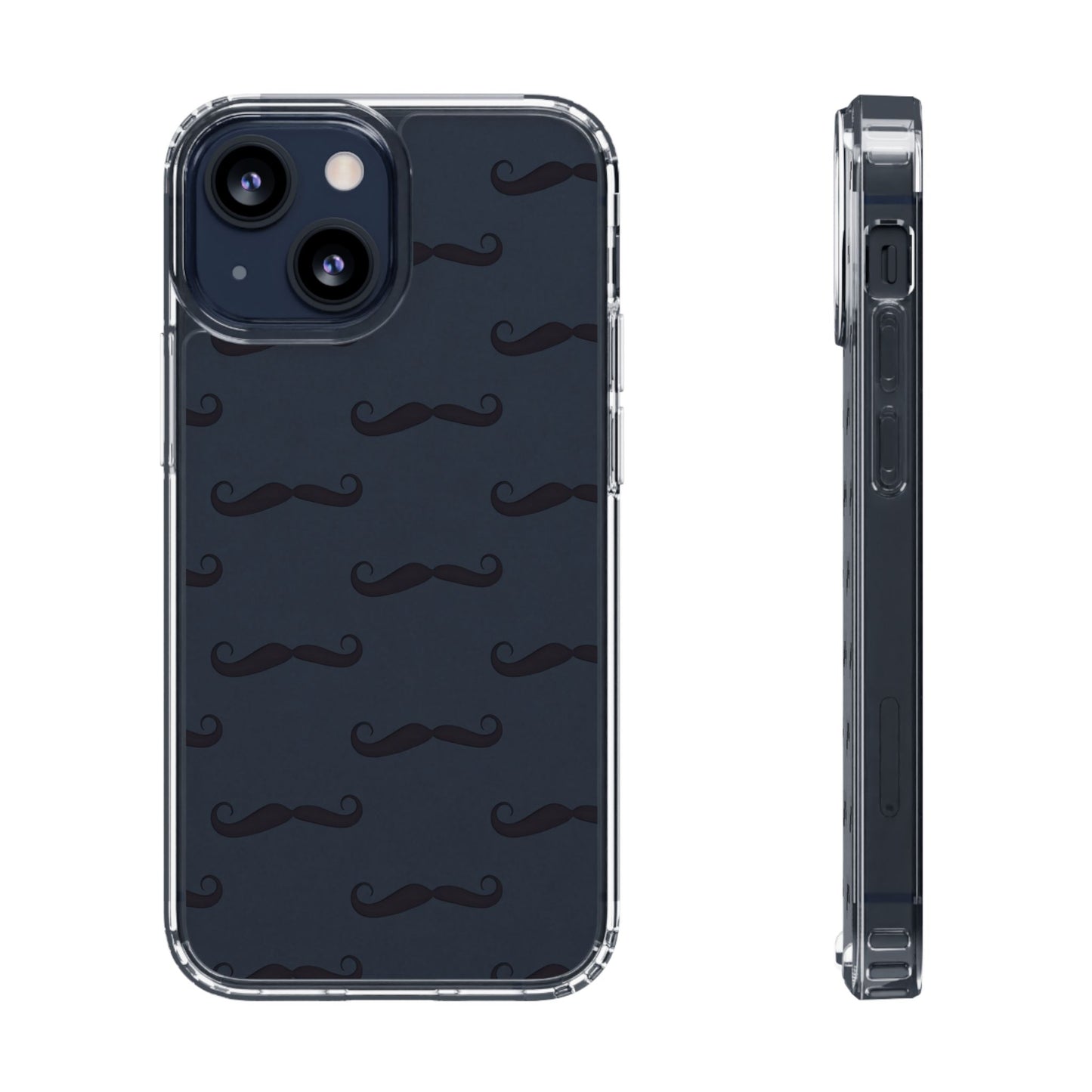 Funny Mustache Clear Phone Case