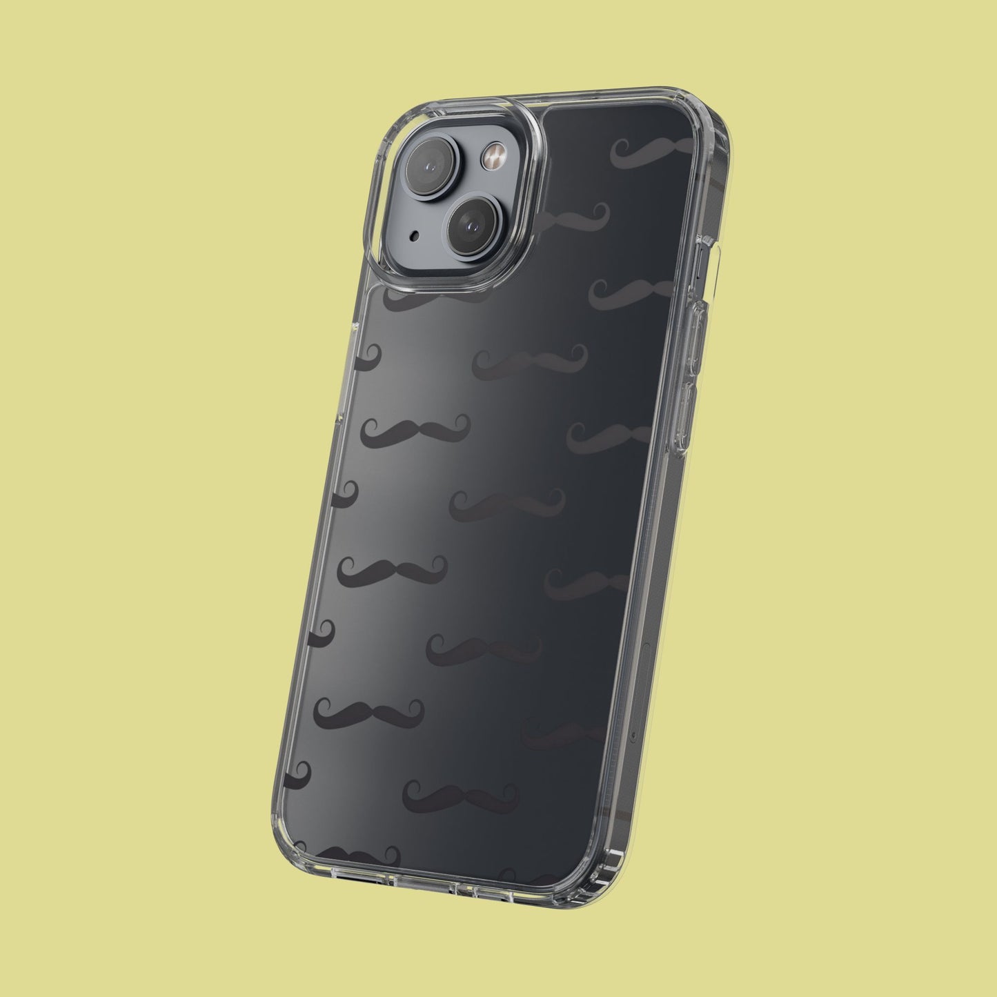 Funny Mustache Clear Phone Case