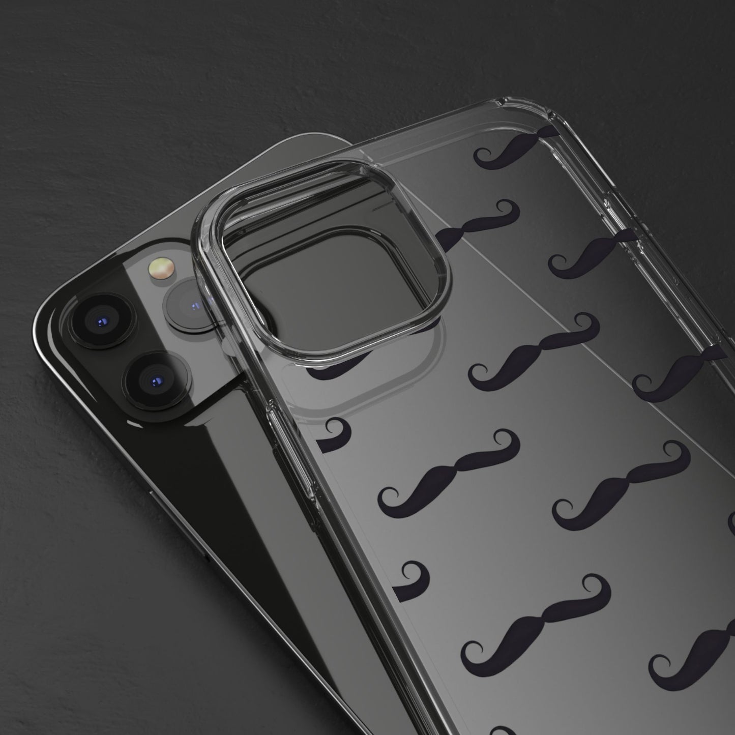 Funny Mustache Clear Phone Case