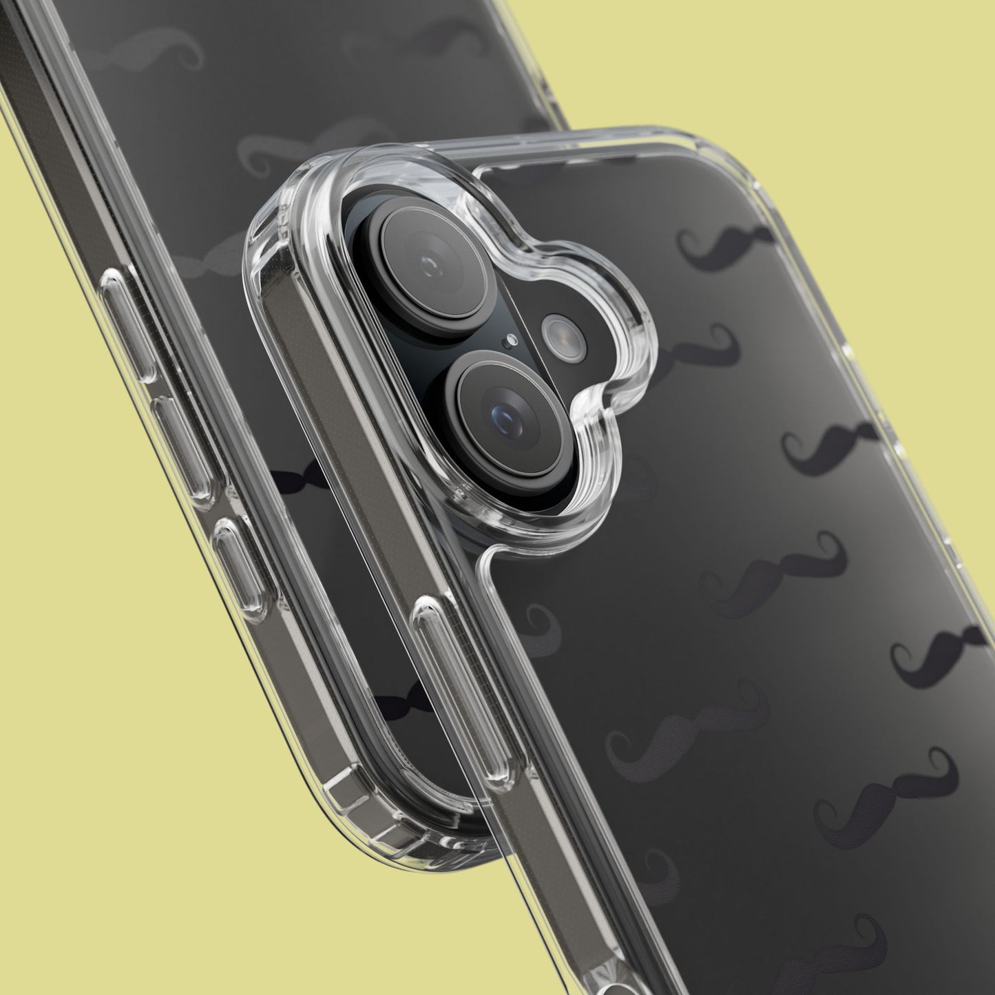 Funny Mustache Clear Phone Case