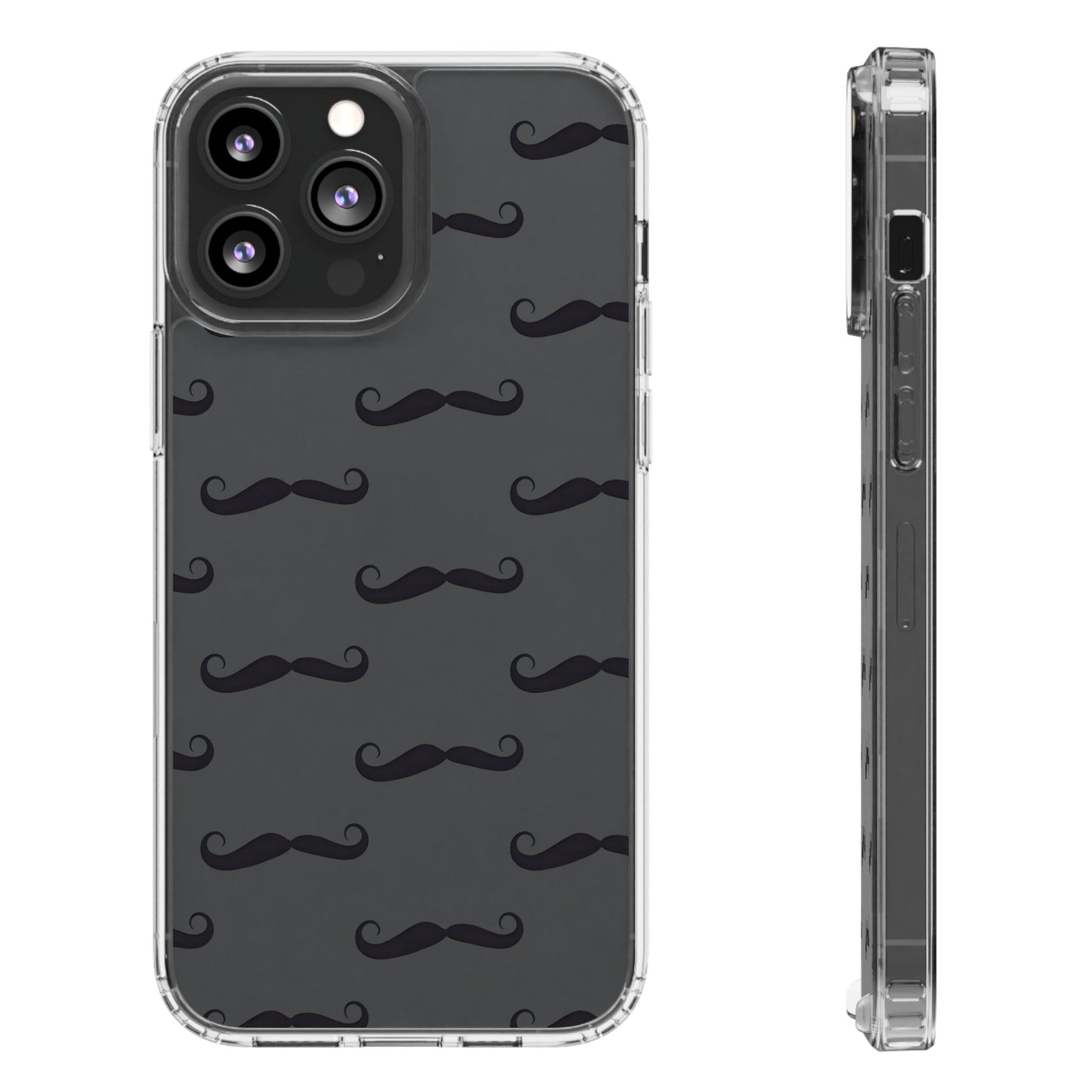 Funny Mustache Clear Phone Case