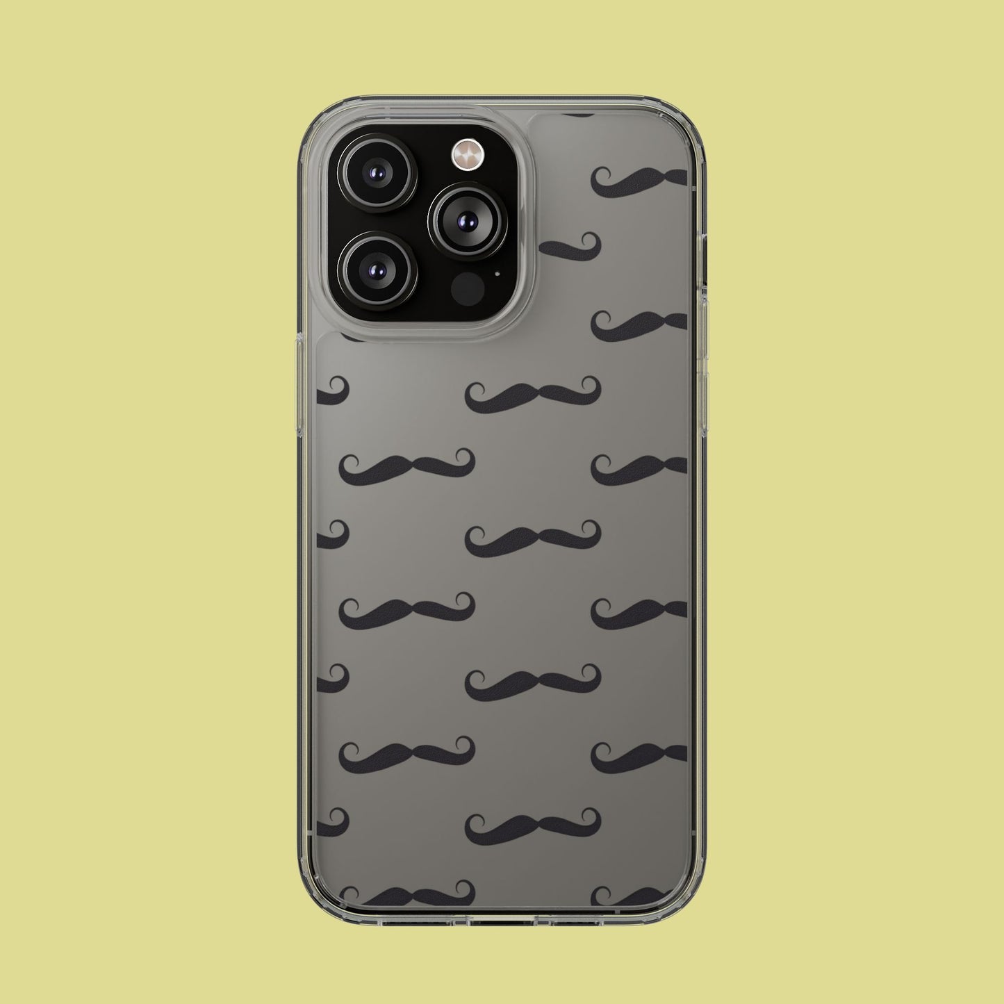 Funny Mustache Clear Phone Case