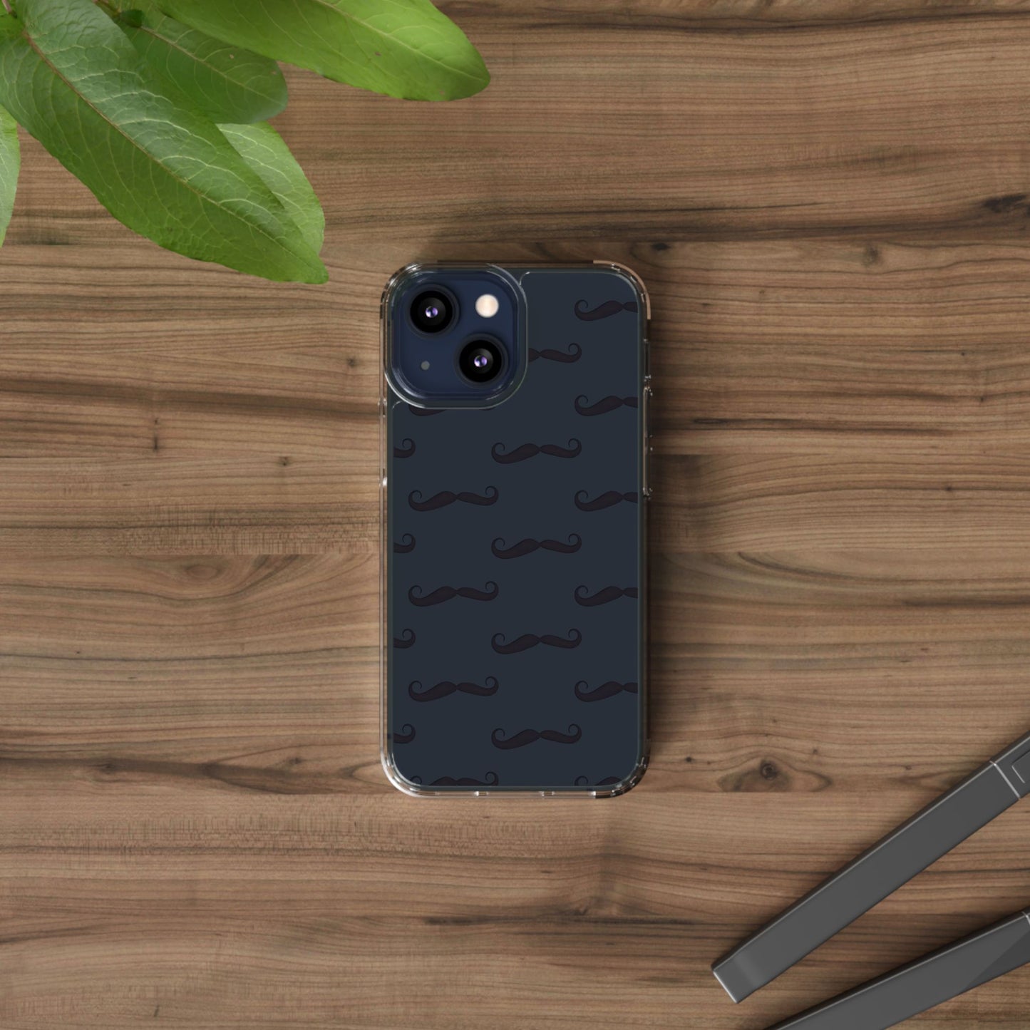 Funny Mustache Clear Phone Case