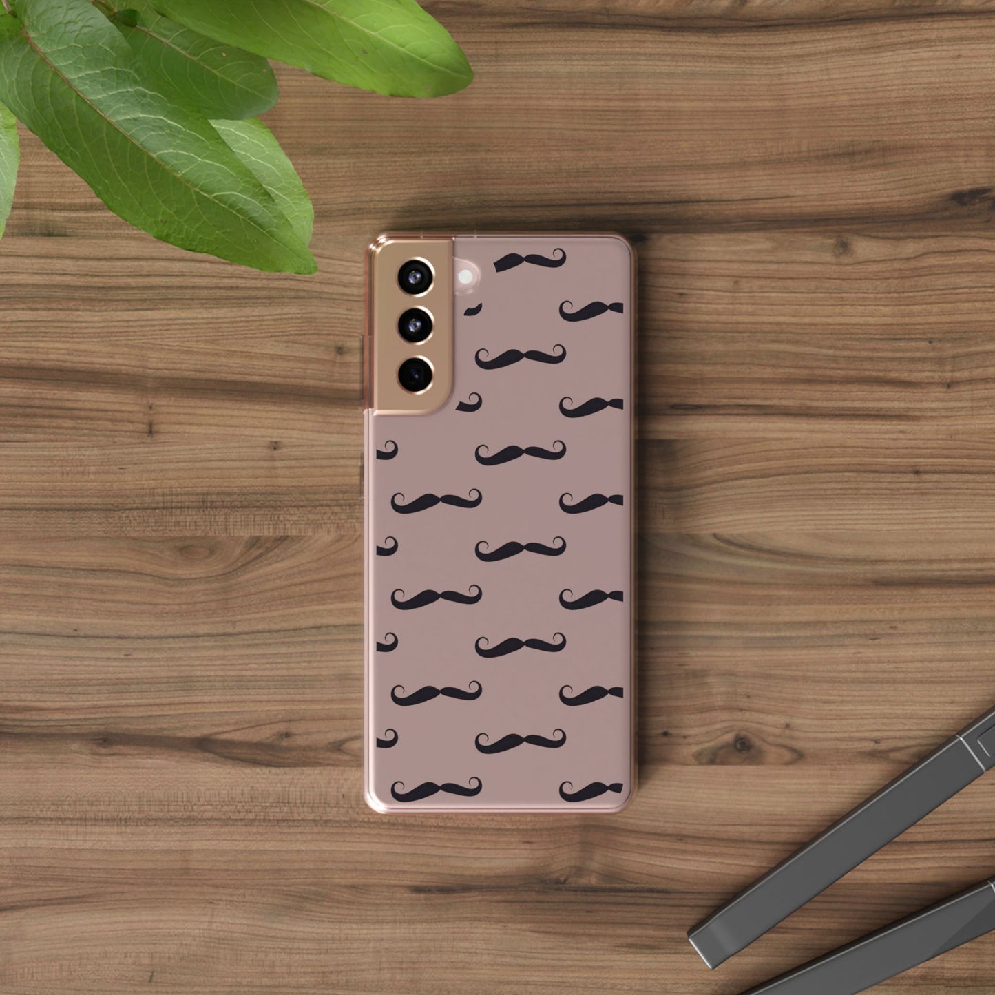 Funny Mustache Clear Phone Case