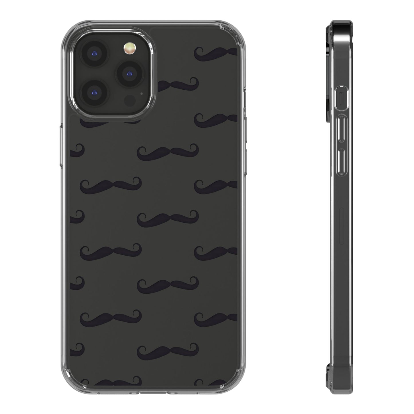 Funny Mustache Clear Phone Case