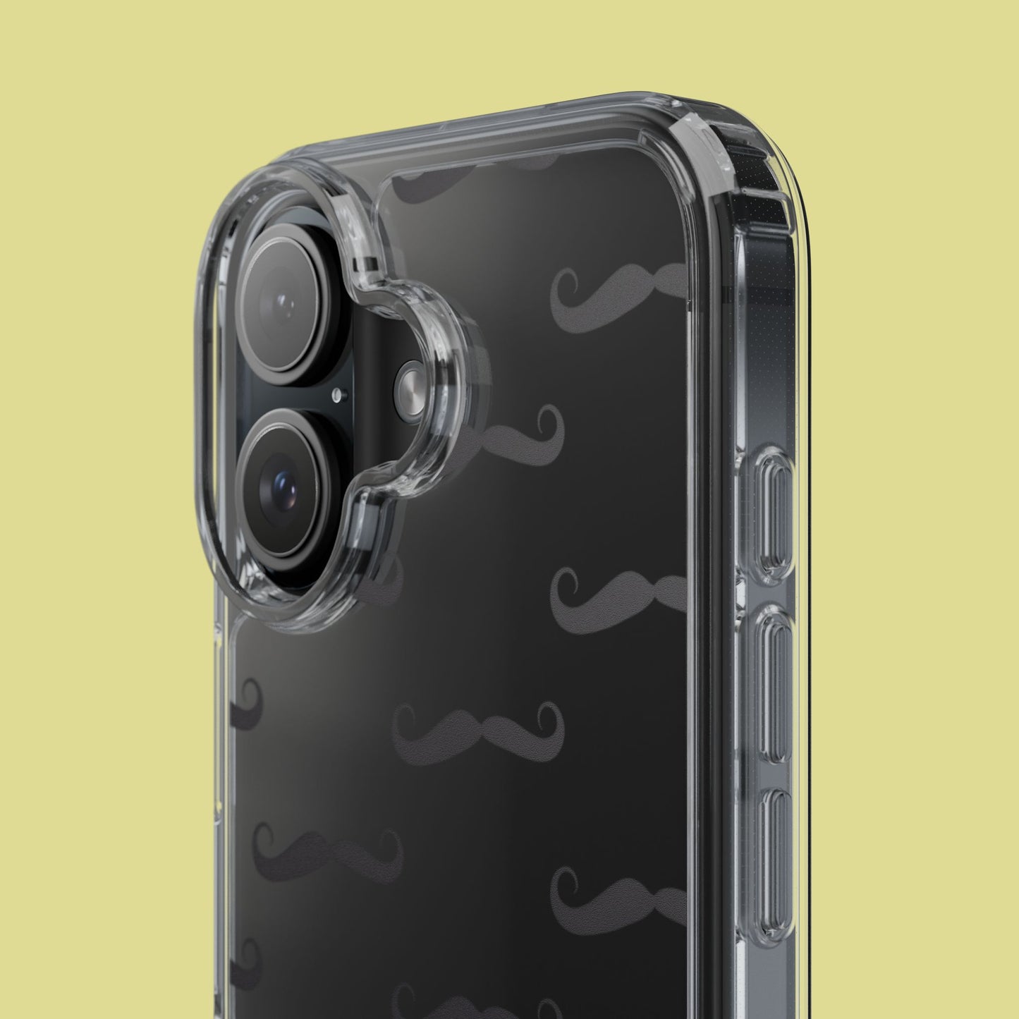 Funny Mustache Clear Phone Case