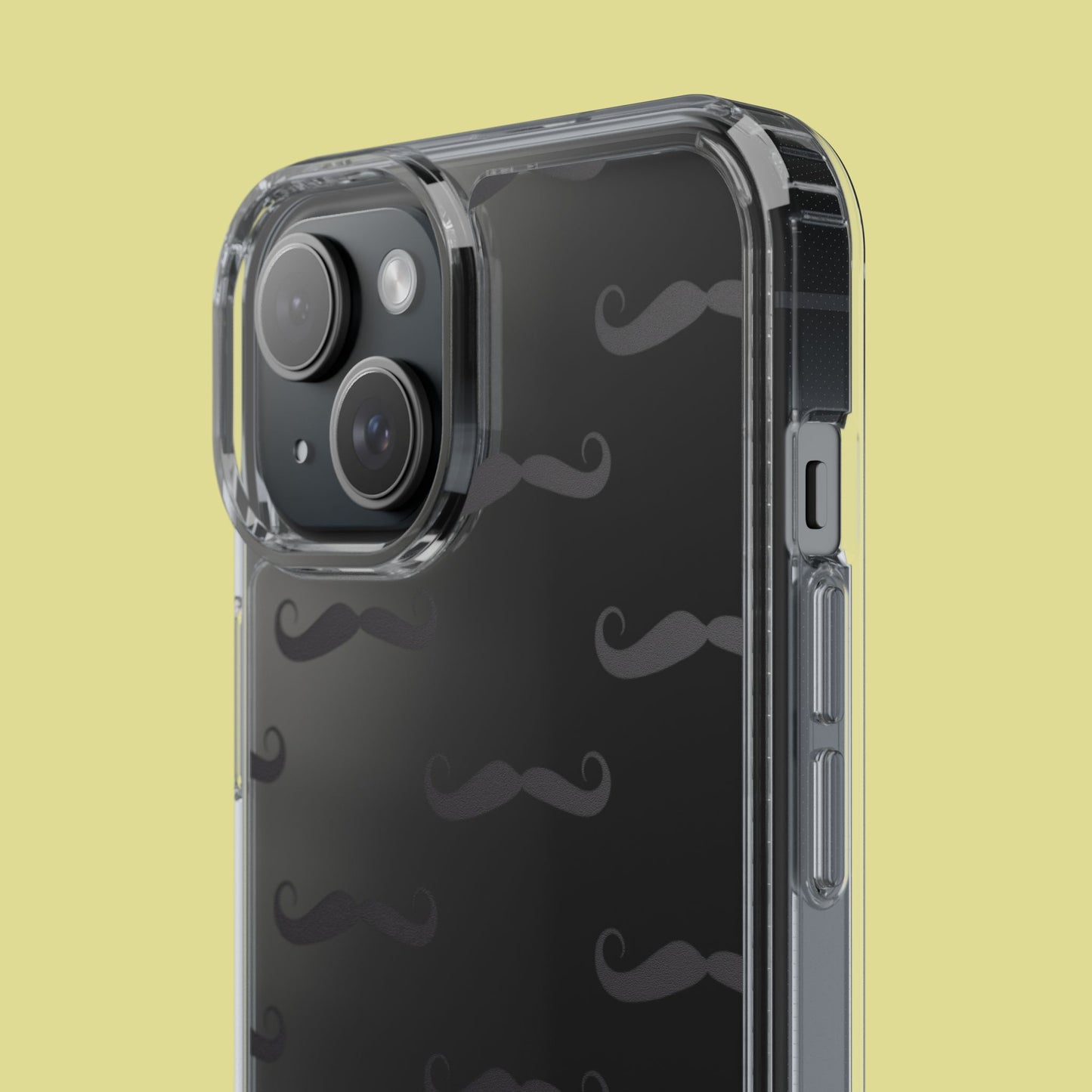 Funny Mustache Clear Phone Case