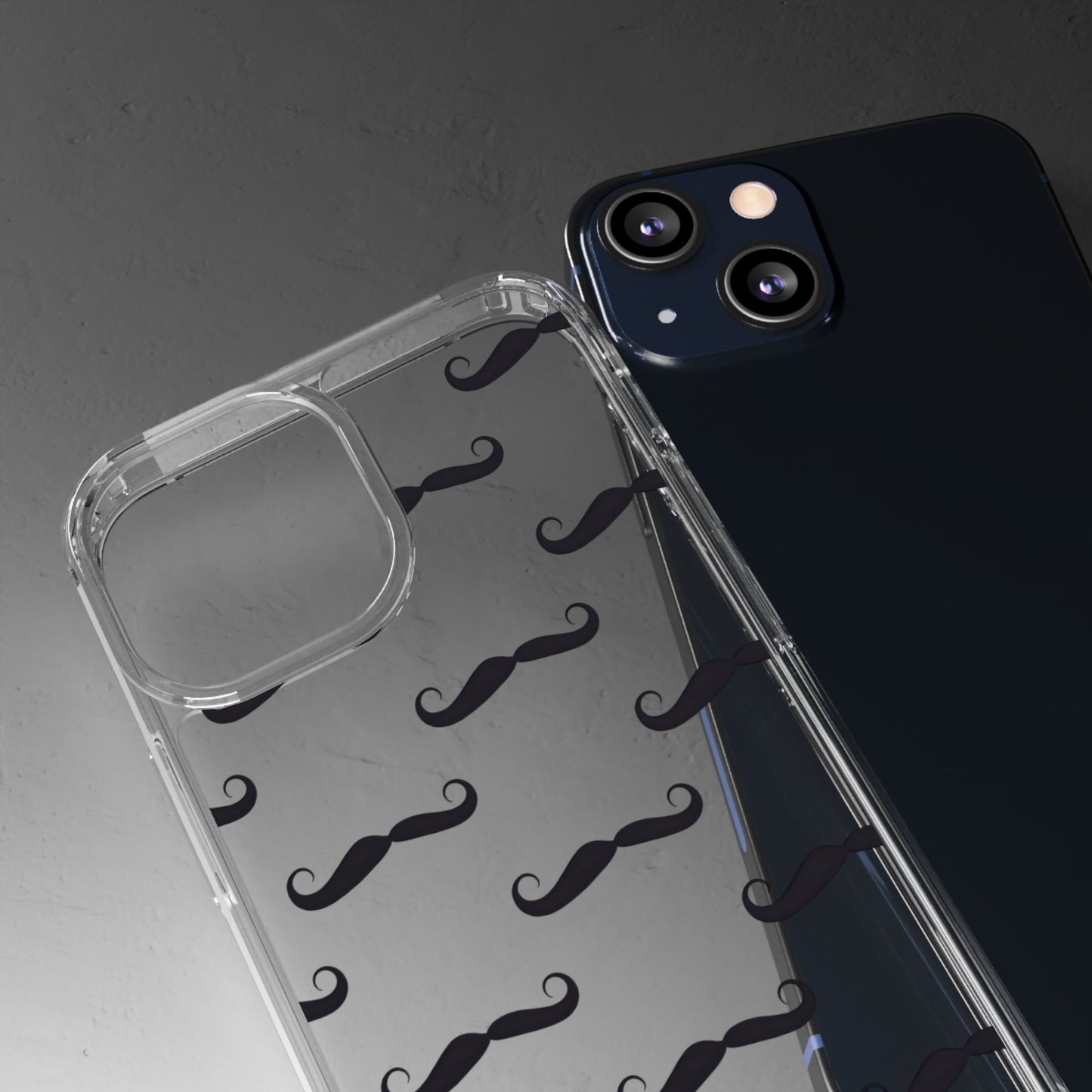 Funny Mustache Clear Phone Case