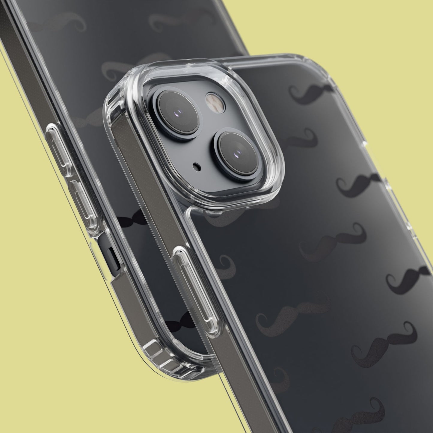 Funny Mustache Clear Phone Case