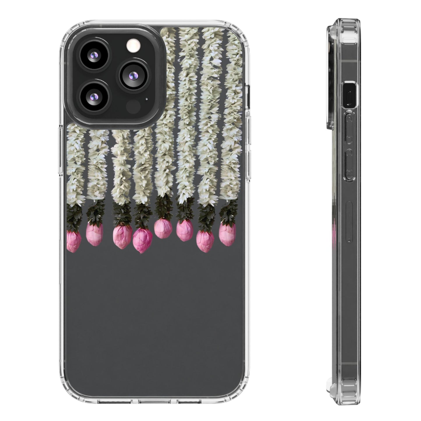 Floral Clear Phone Case - Elegant Flower Design for Spring