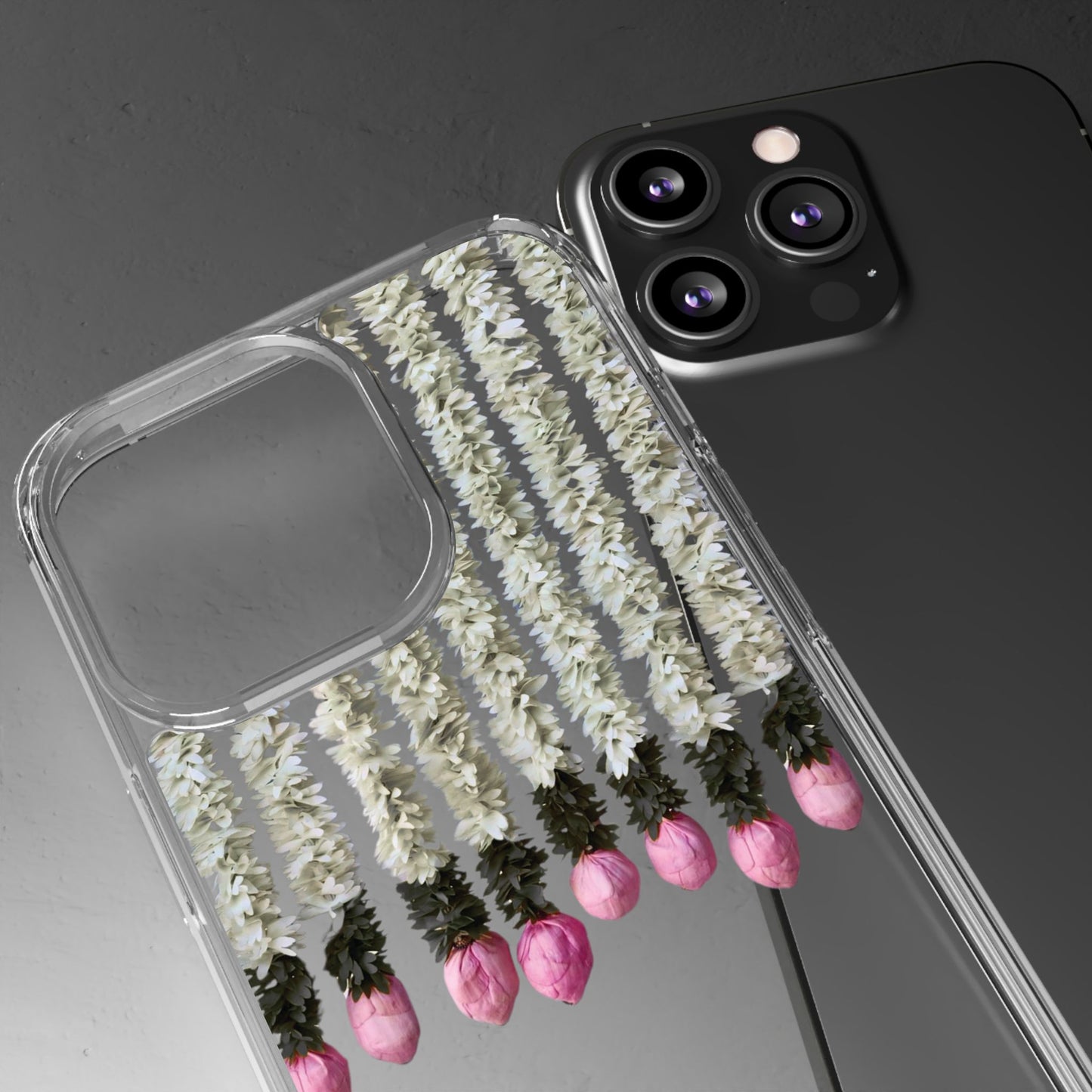Floral Clear Phone Case - Elegant Flower Design for Spring