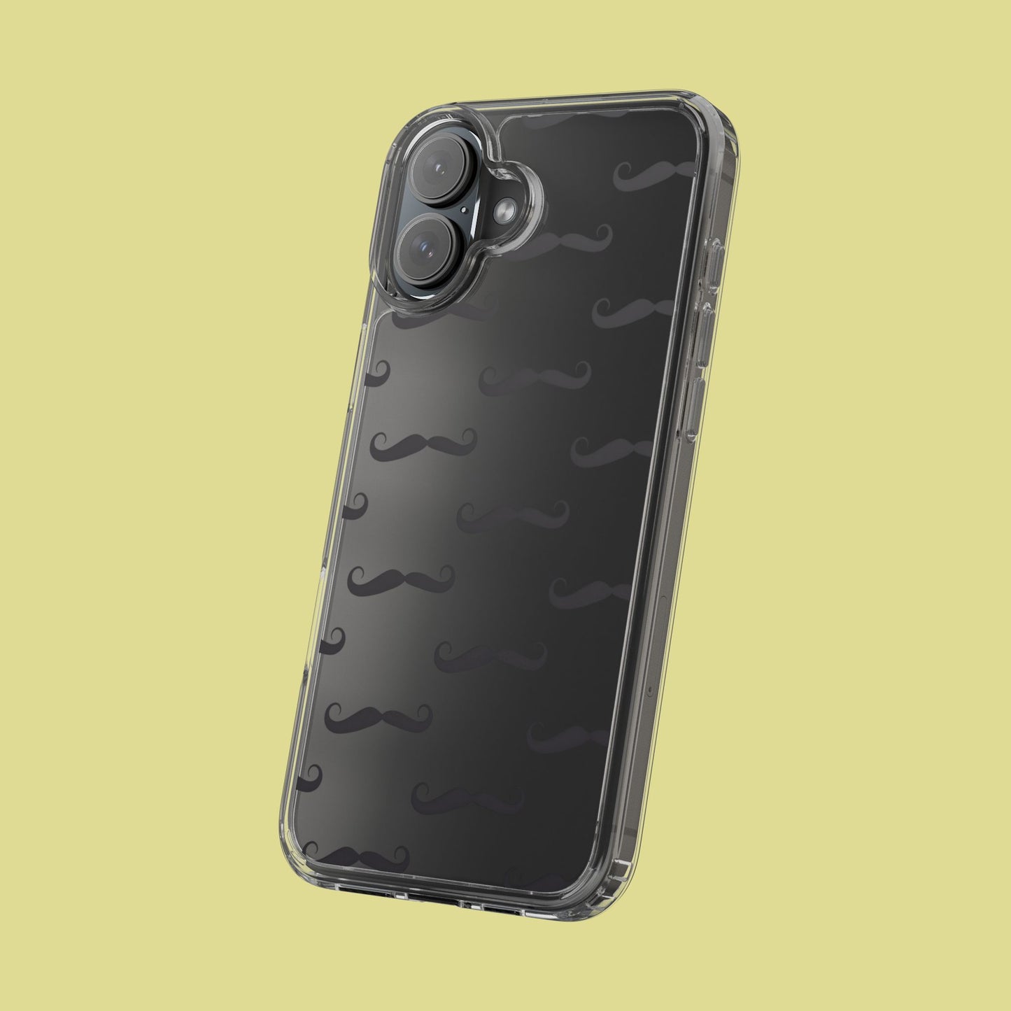 Funny Mustache Clear Phone Case