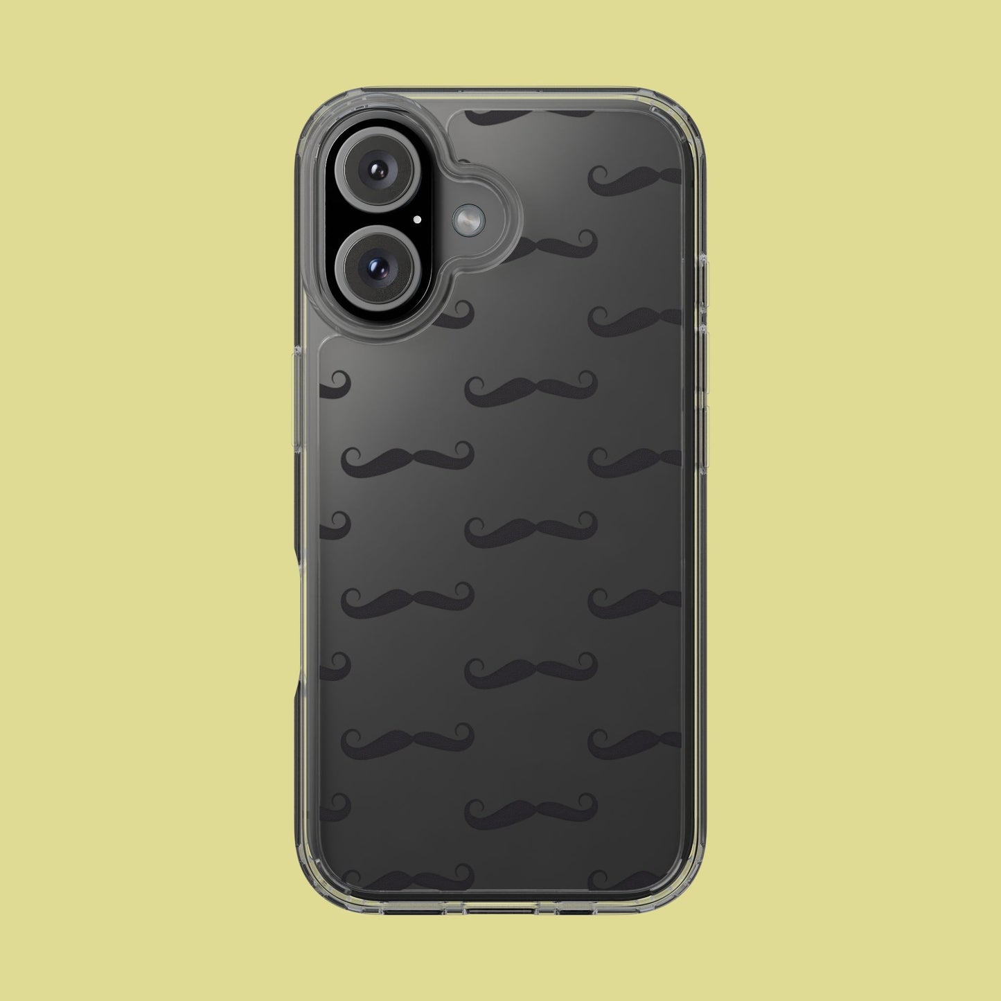 Funny Mustache Clear Phone Case