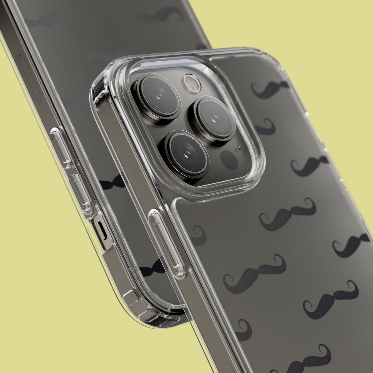 Funny Mustache Clear Phone Case