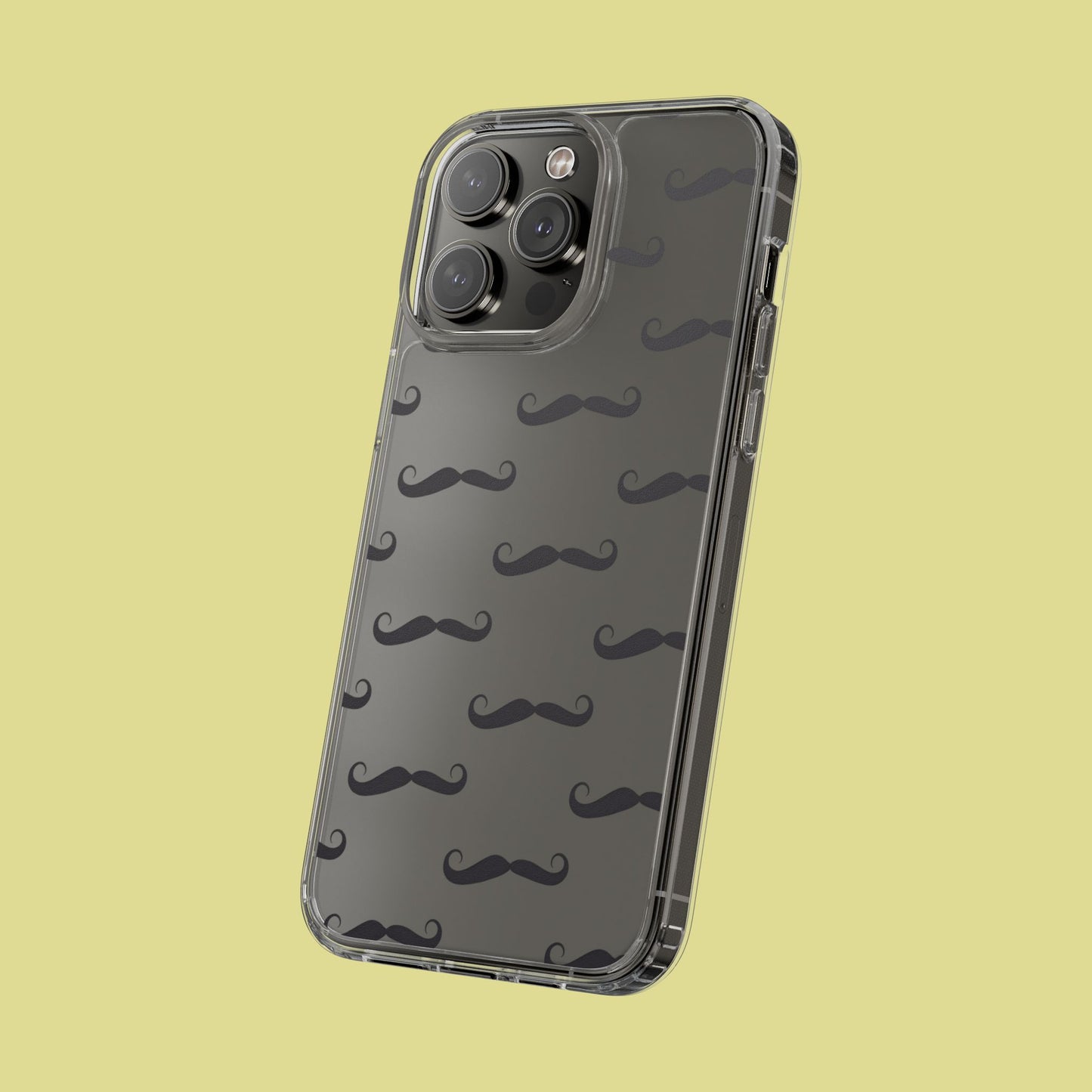 Funny Mustache Clear Phone Case