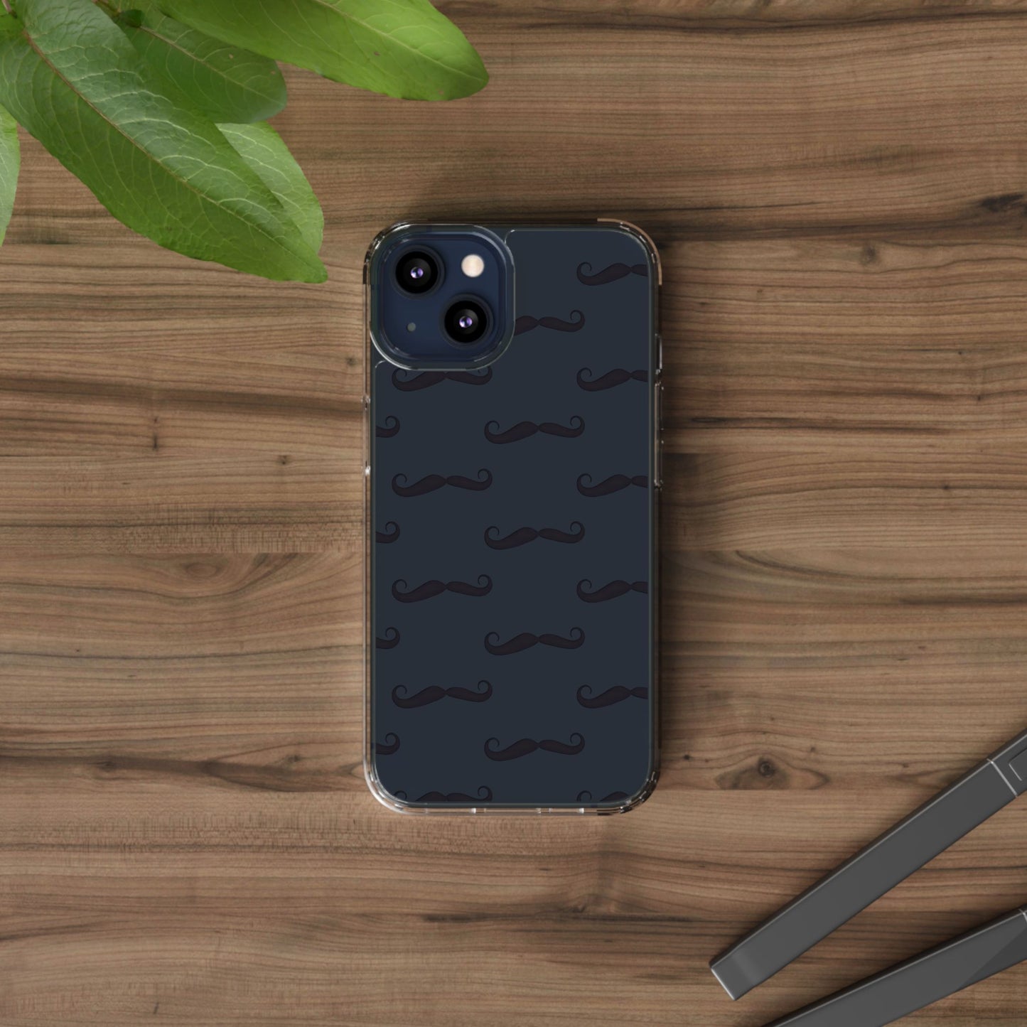 Funny Mustache Clear Phone Case