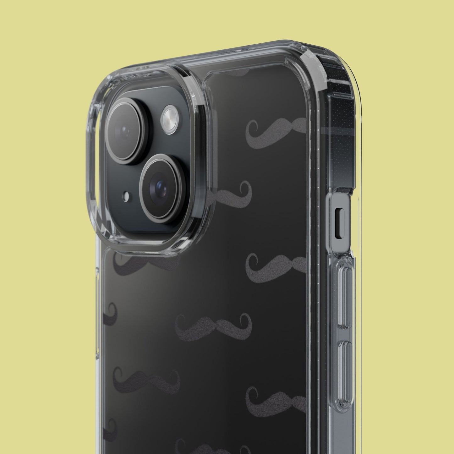Funny Mustache Clear Phone Case