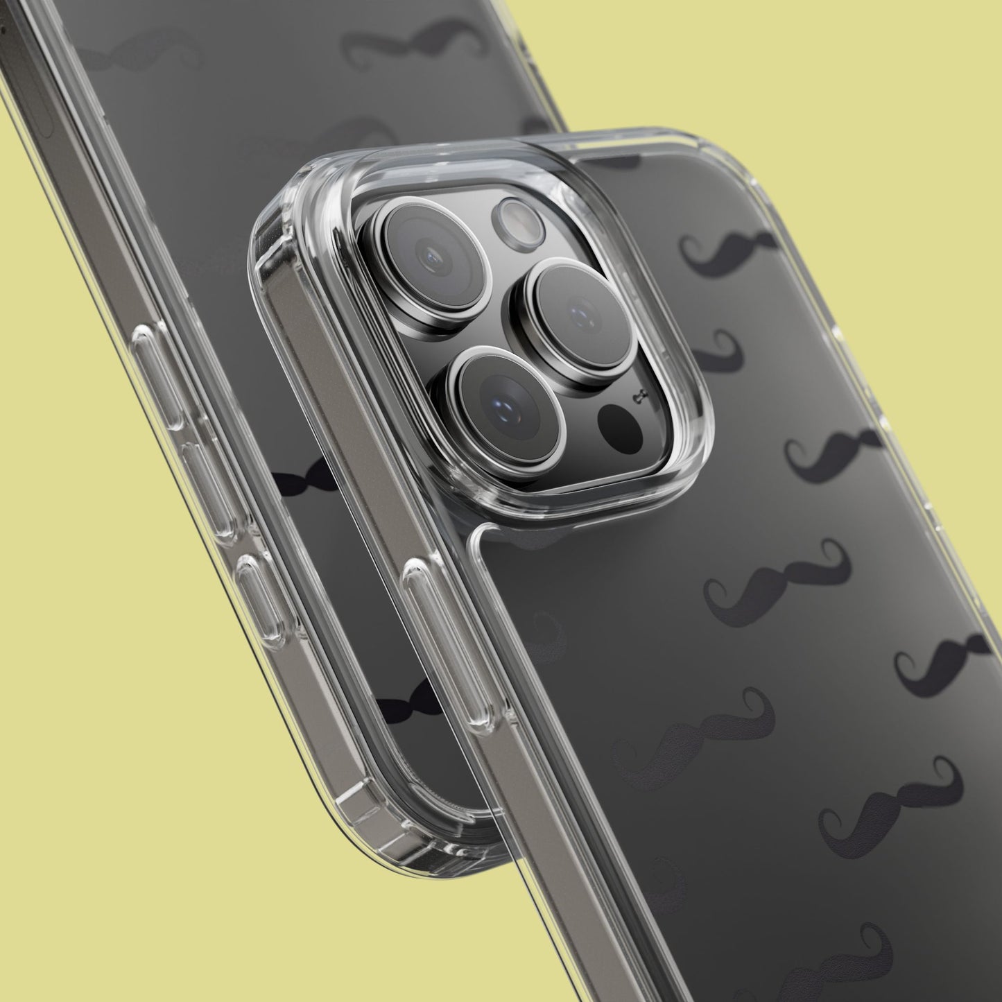 Funny Mustache Clear Phone Case