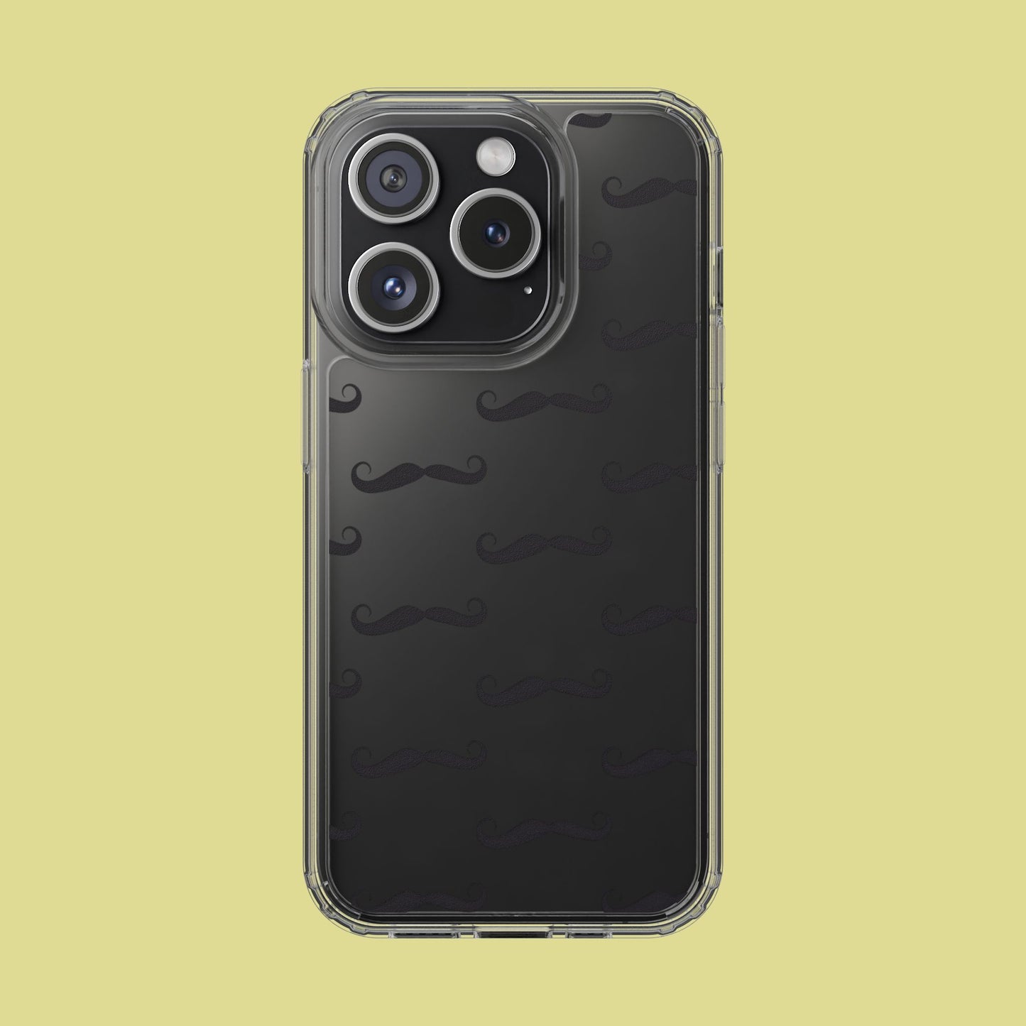 Funny Mustache Clear Phone Case