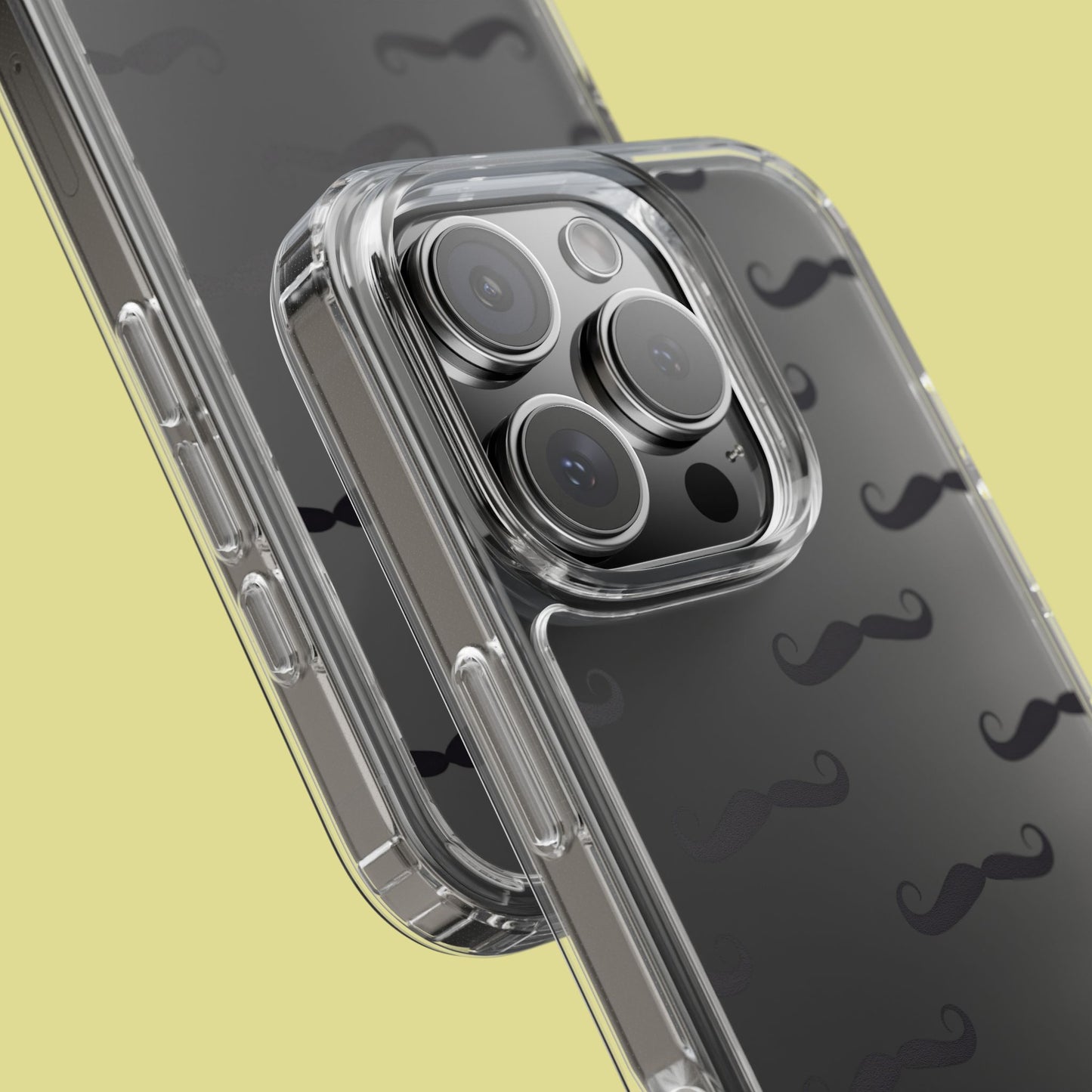 Funny Mustache Clear Phone Case