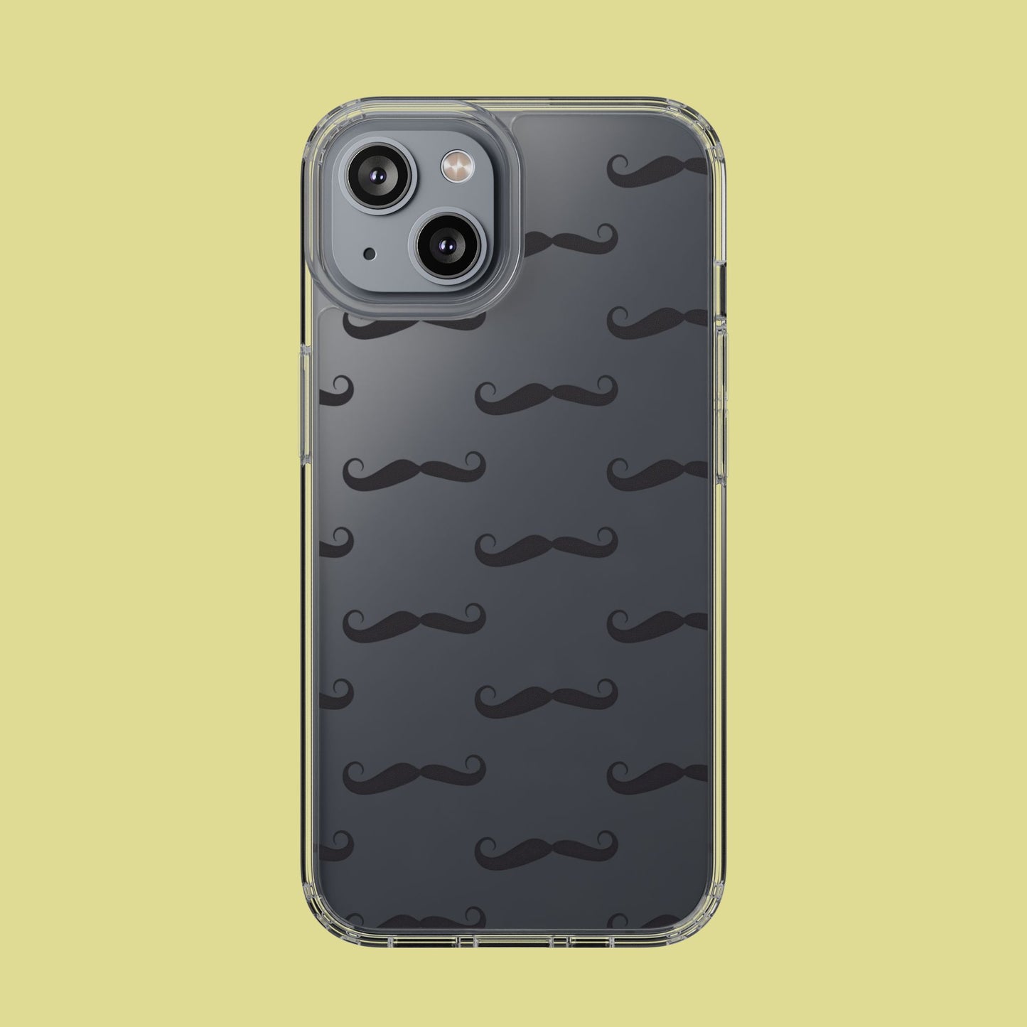 Funny Mustache Clear Phone Case