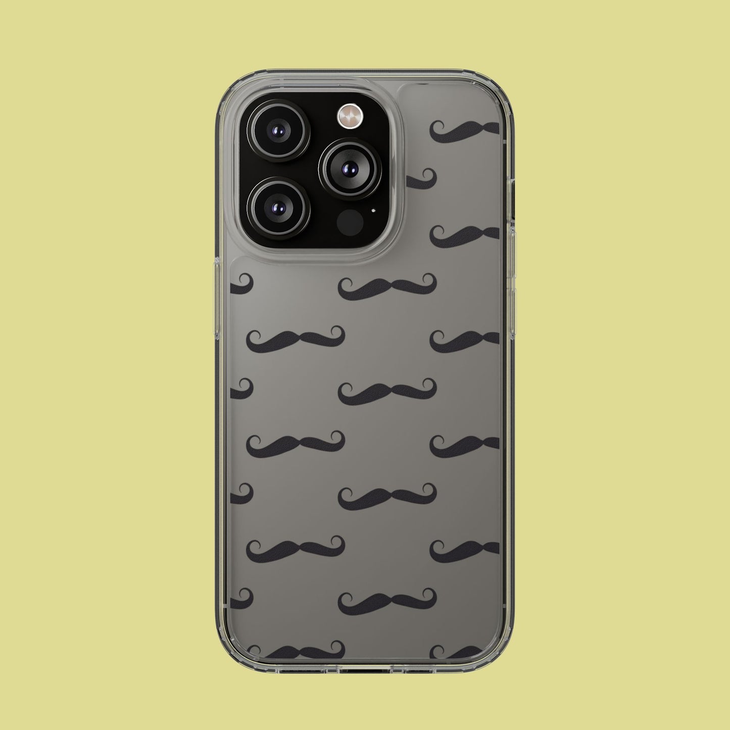 Funny Mustache Clear Phone Case