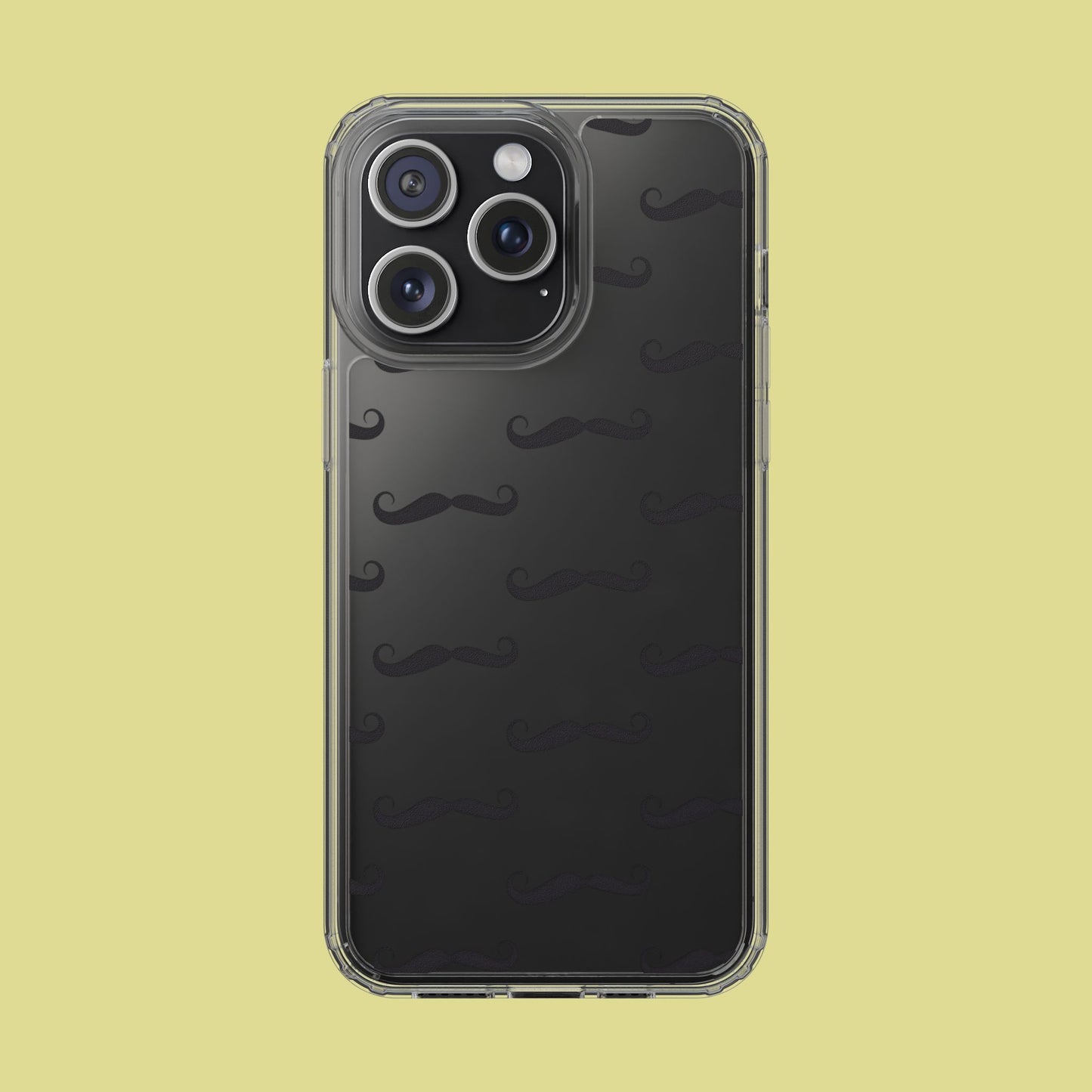 Funny Mustache Clear Phone Case
