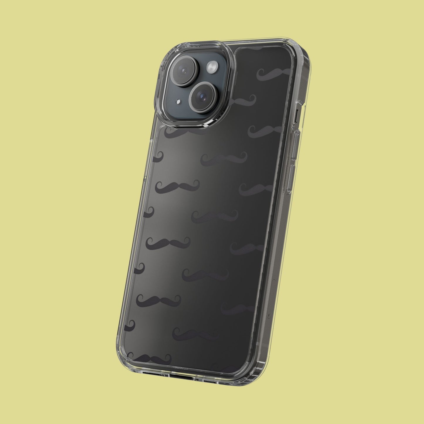Funny Mustache Clear Phone Case