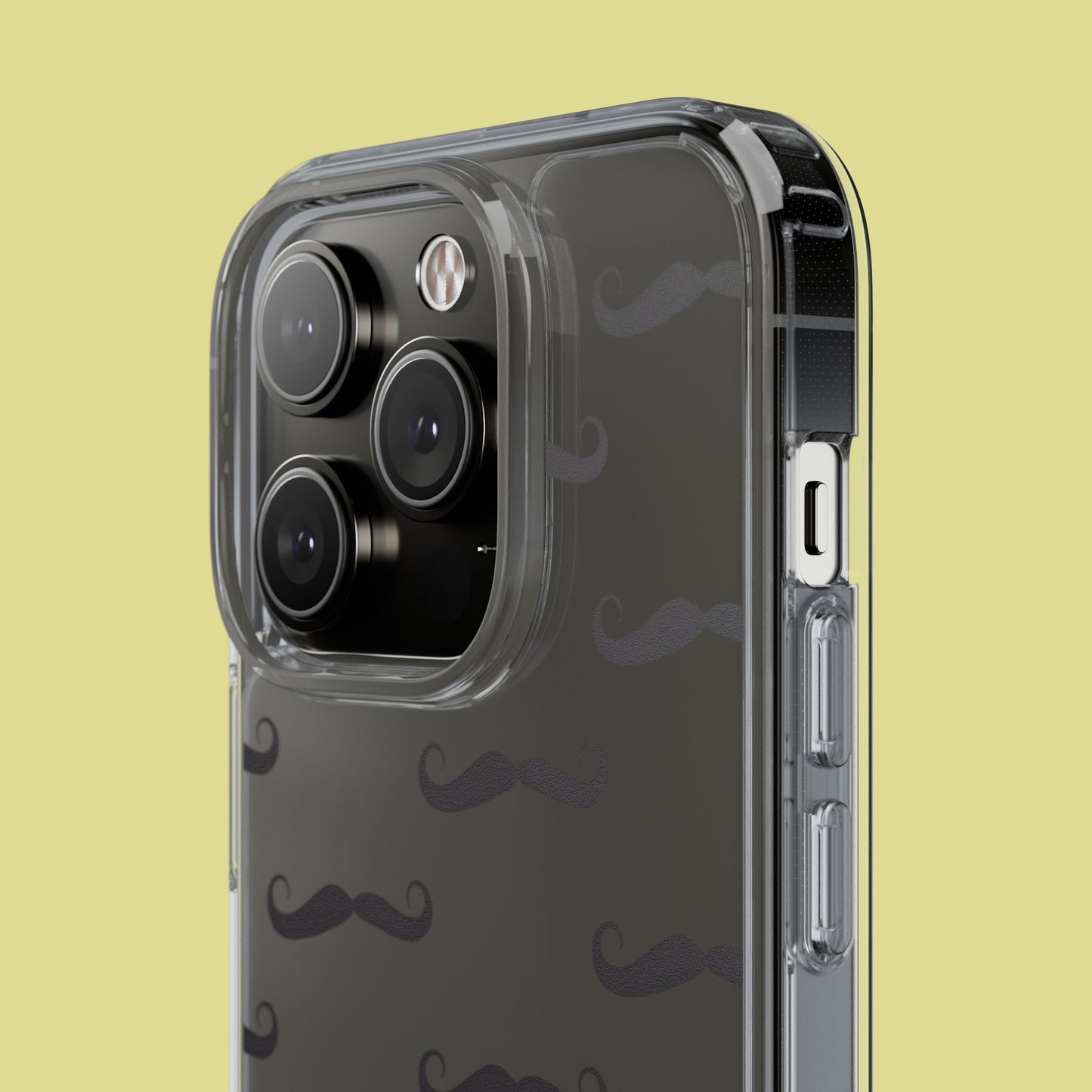 Funny Mustache Clear Phone Case