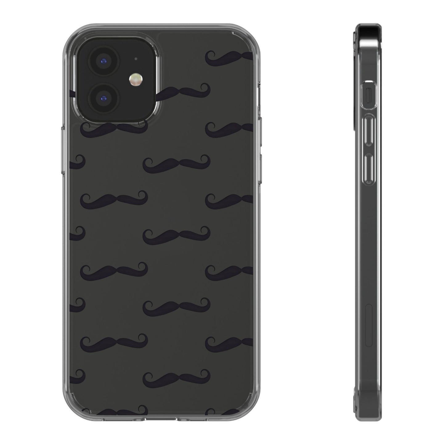 Funny Mustache Clear Phone Case