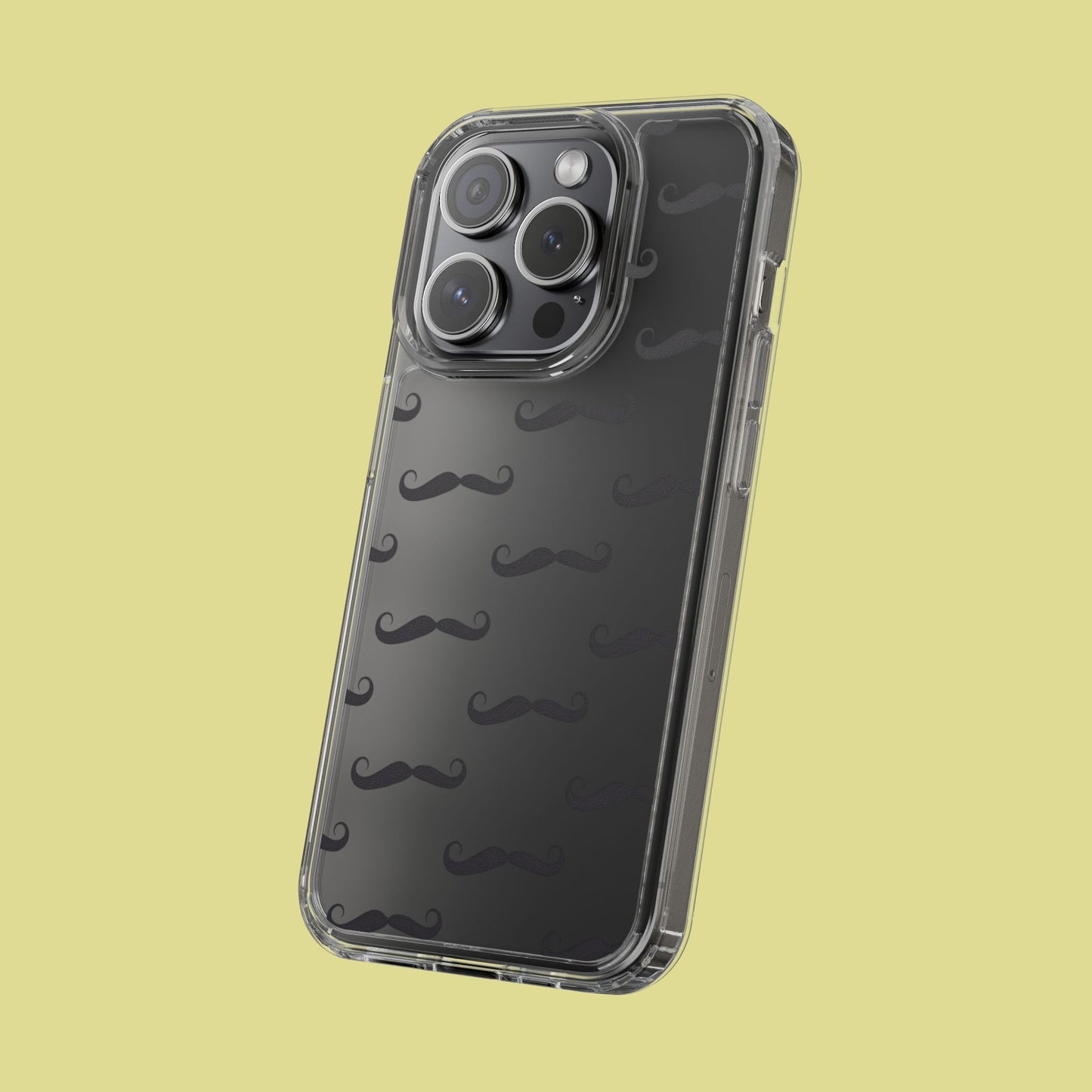 Funny Mustache Clear Phone Case