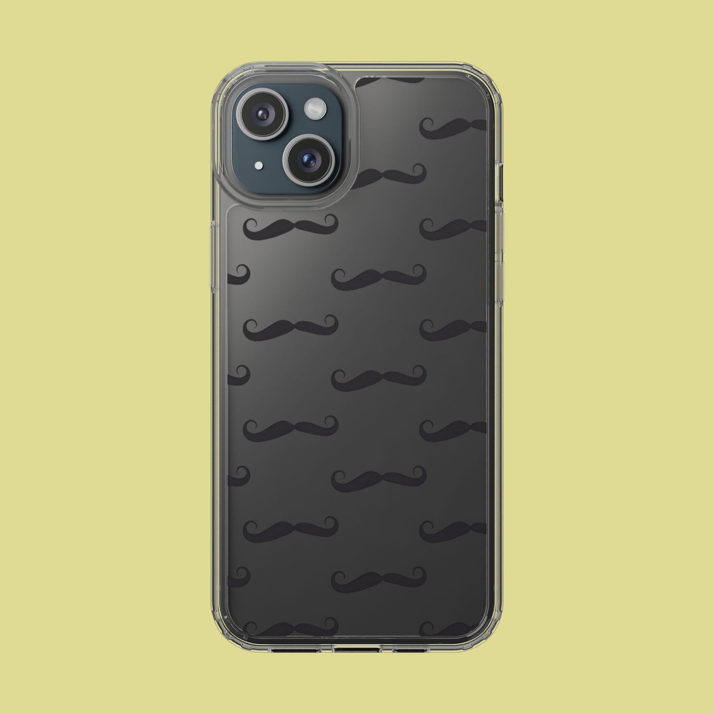 Funny Mustache Clear Phone Case