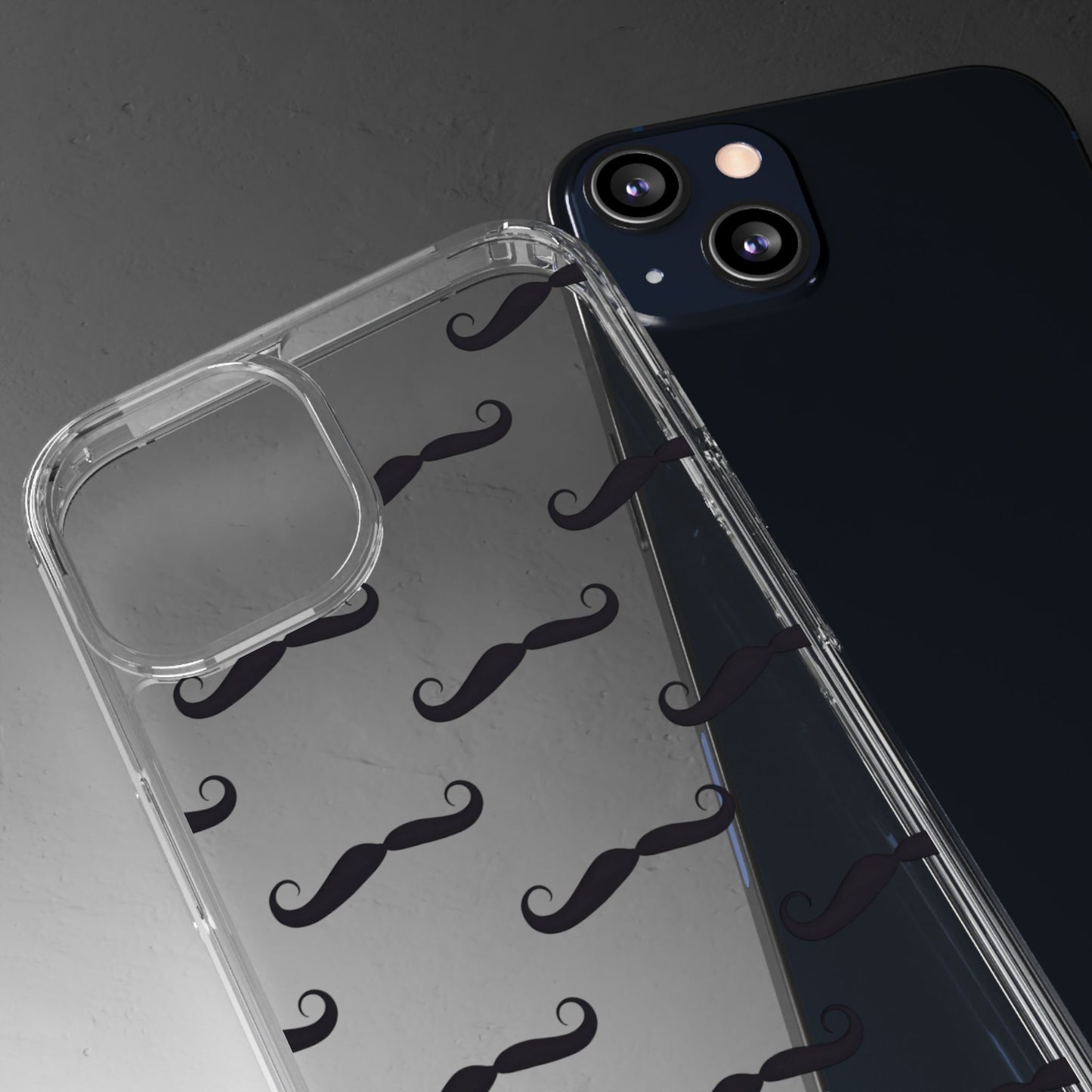 Funny Mustache Clear Phone Case
