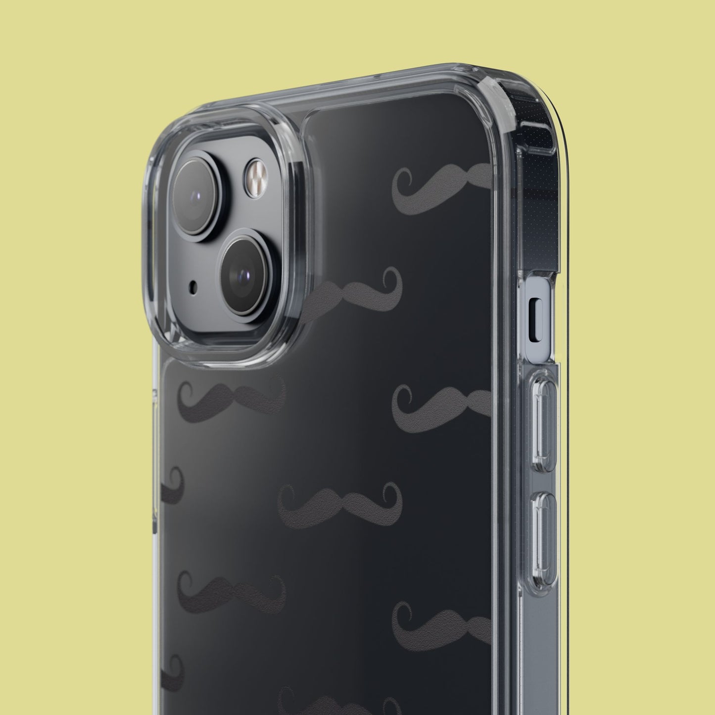 Funny Mustache Clear Phone Case