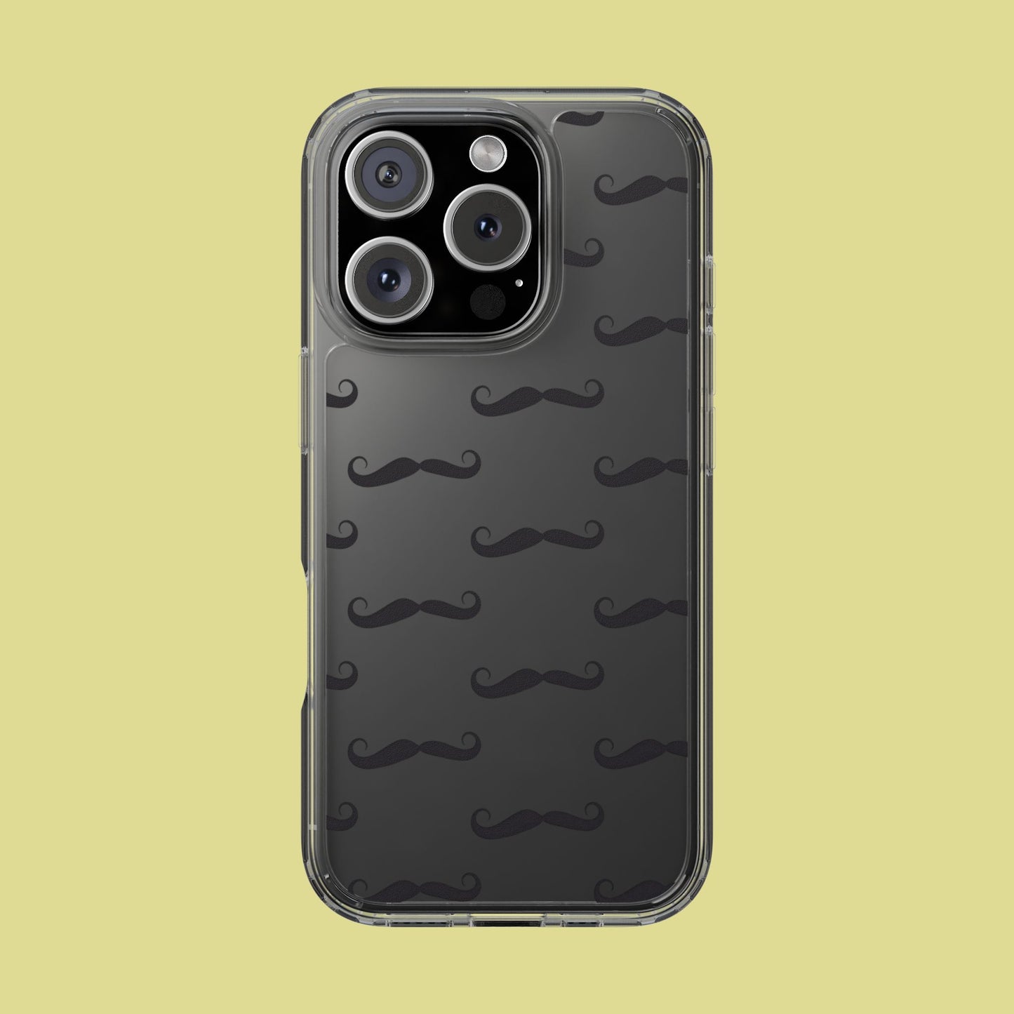 Funny Mustache Clear Phone Case
