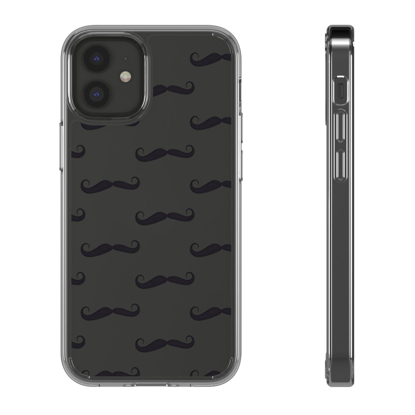 Funny Mustache Clear Phone Case